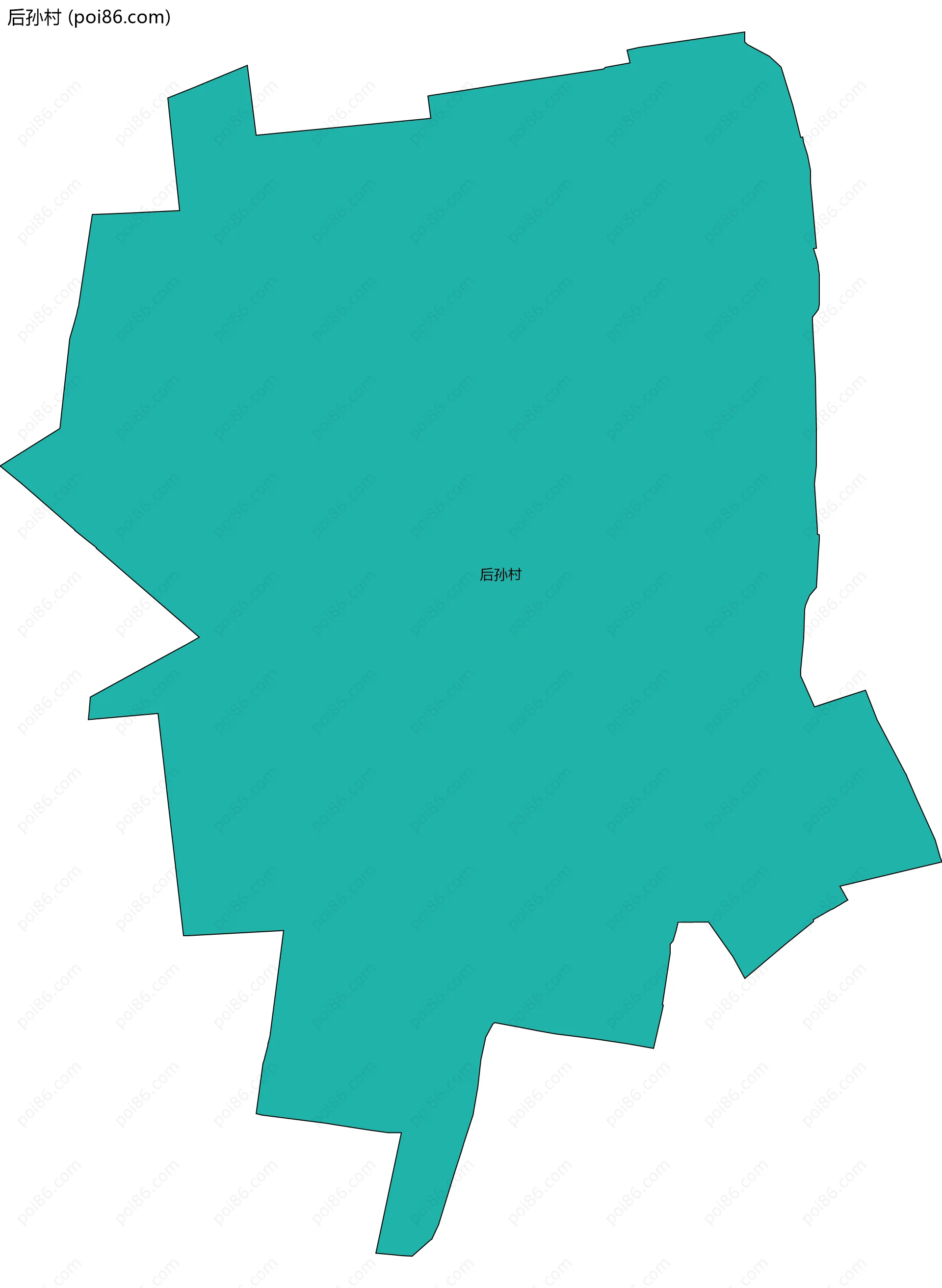 后孙村边界地图