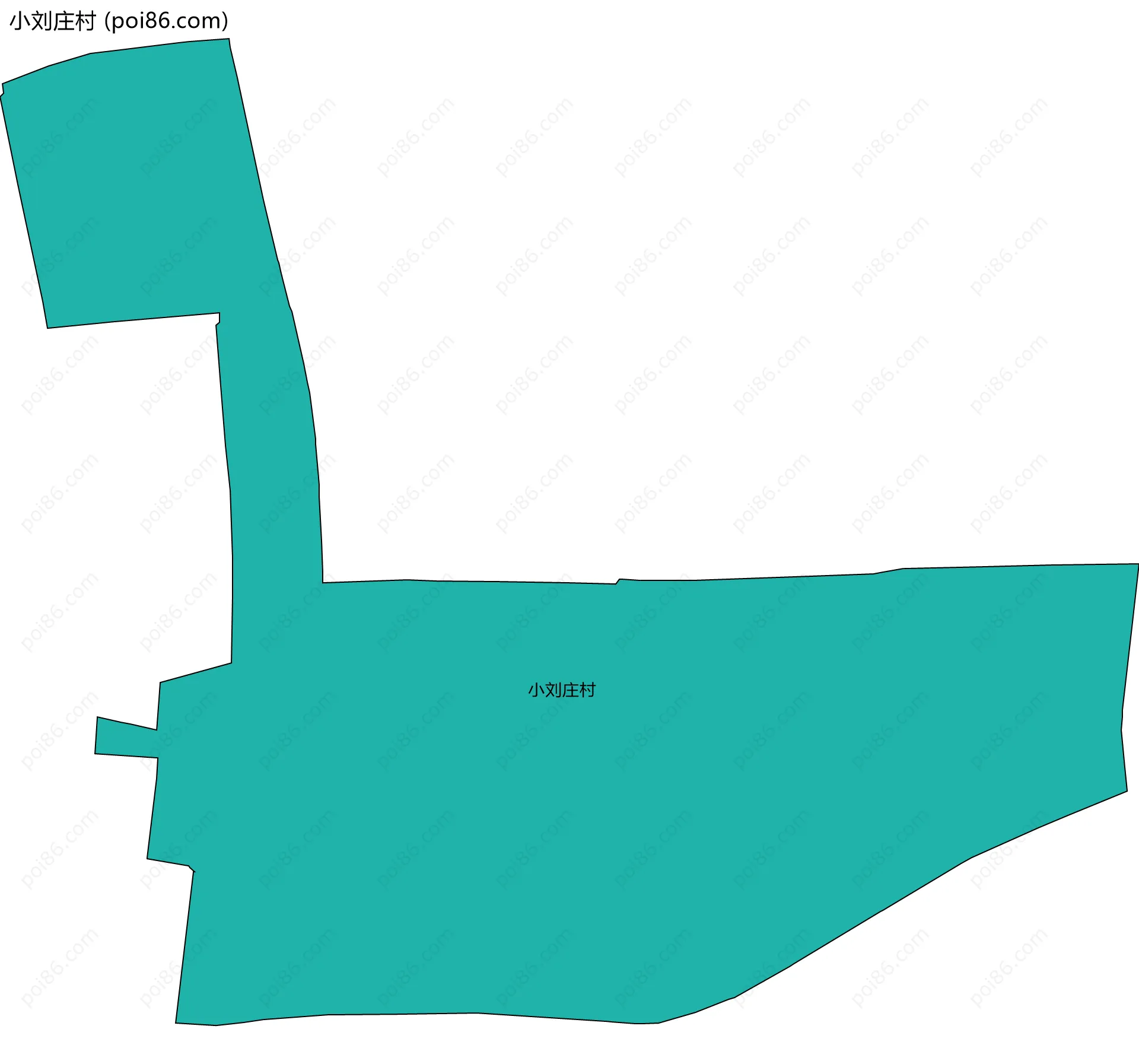 小刘庄村边界地图