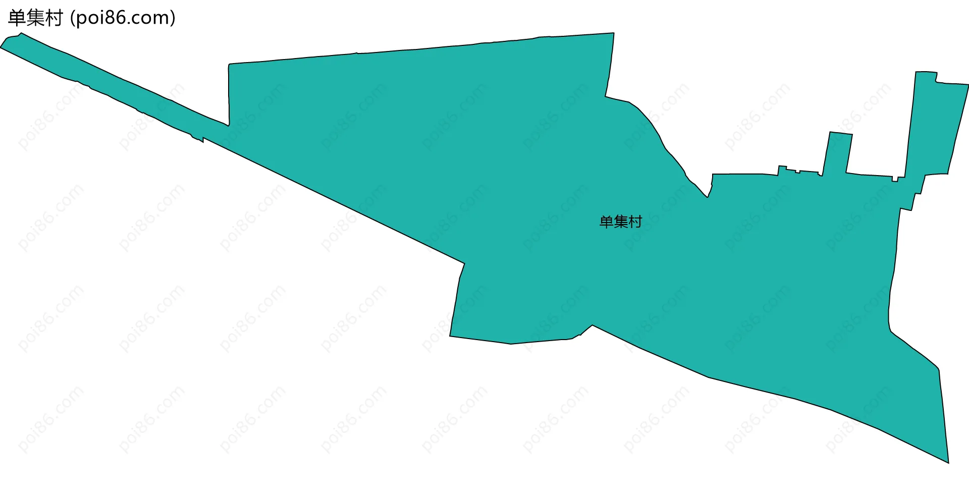 单集村边界地图