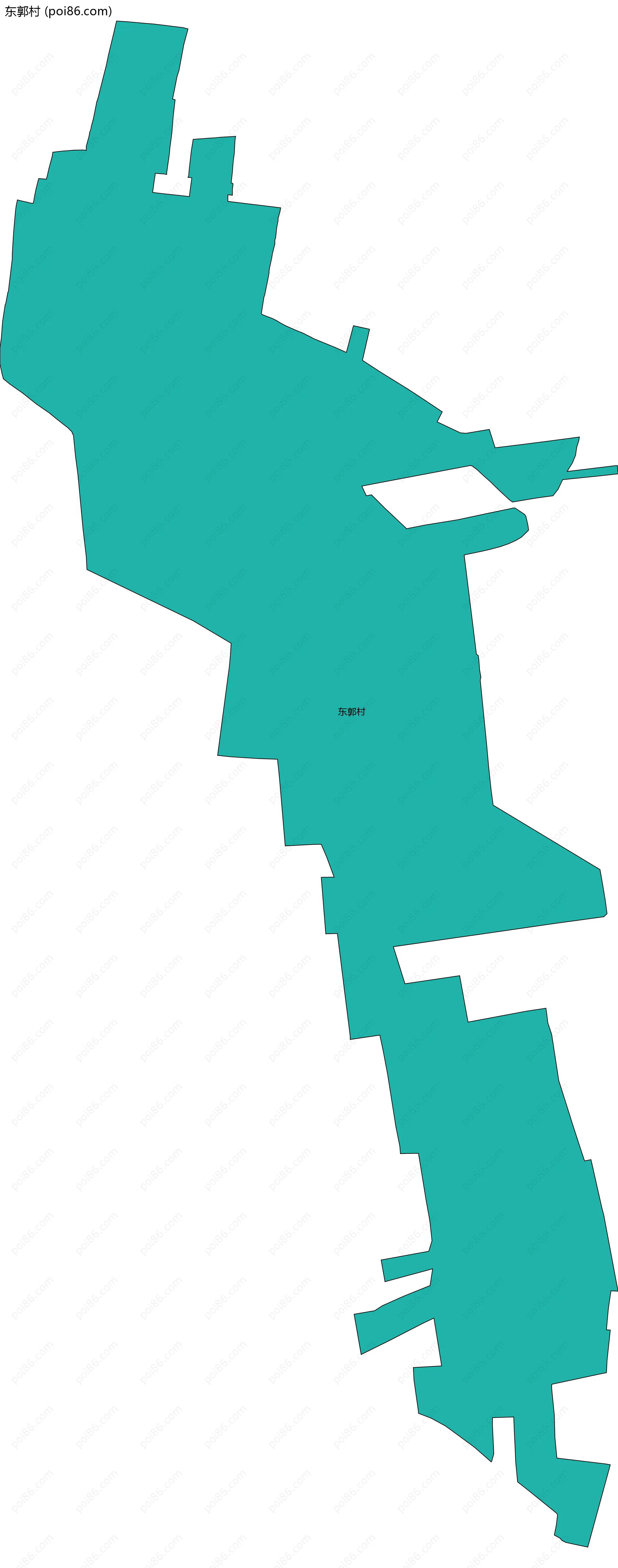 东郭村边界地图