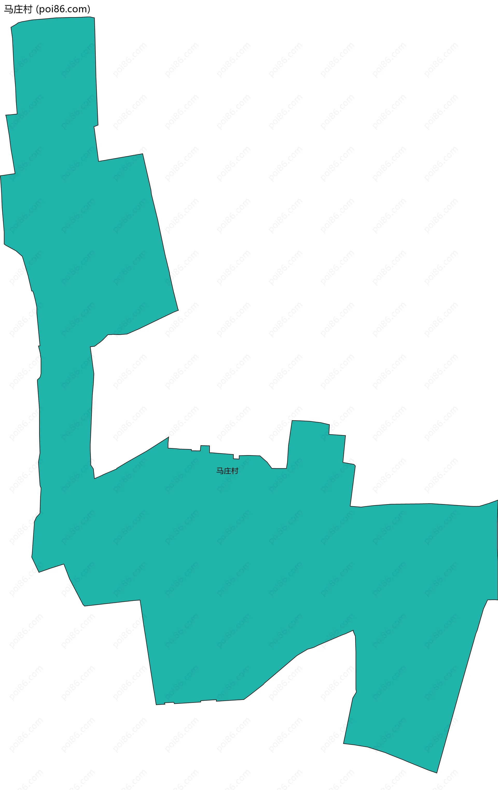 马庄村边界地图
