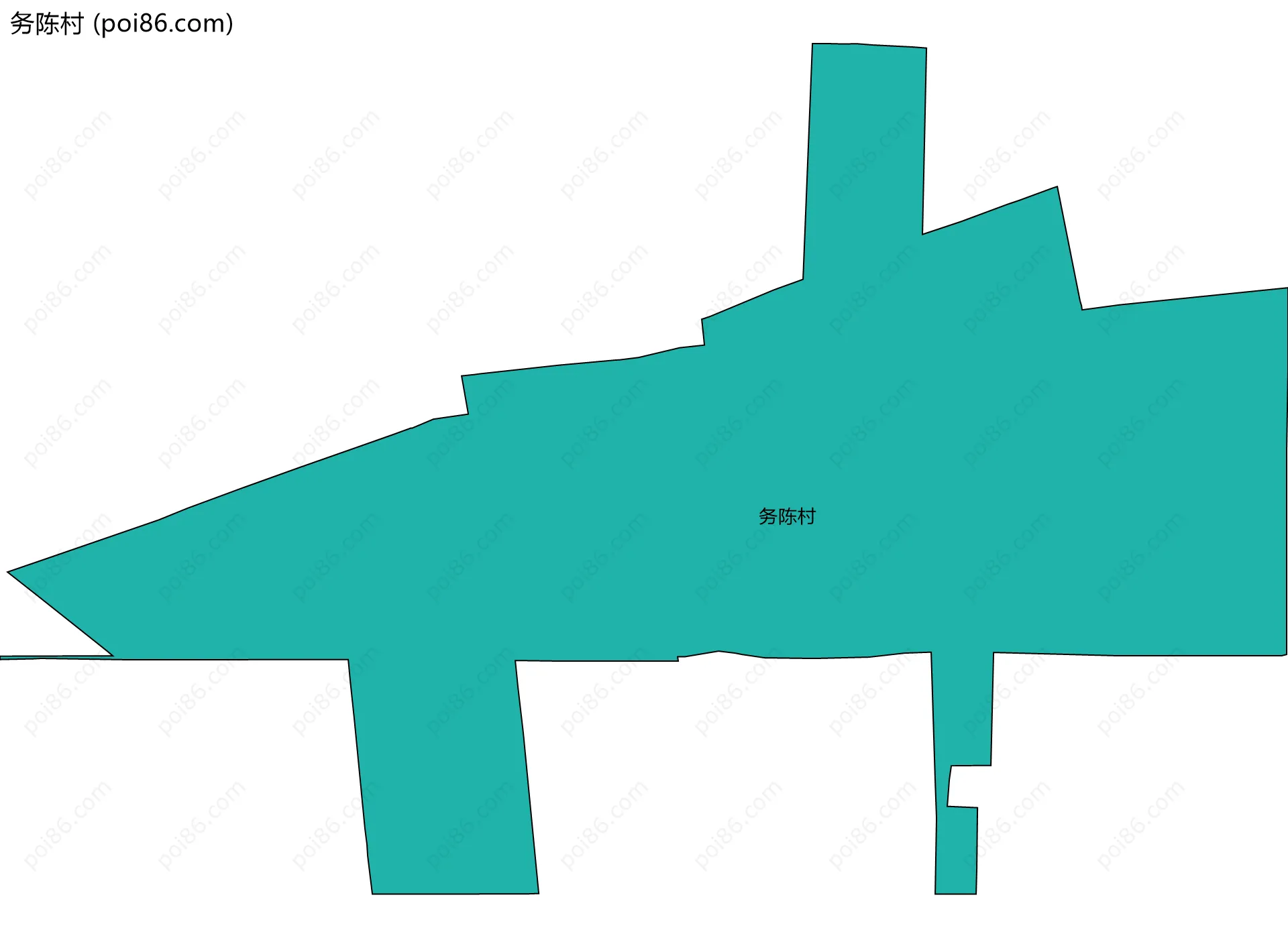 务陈村边界地图