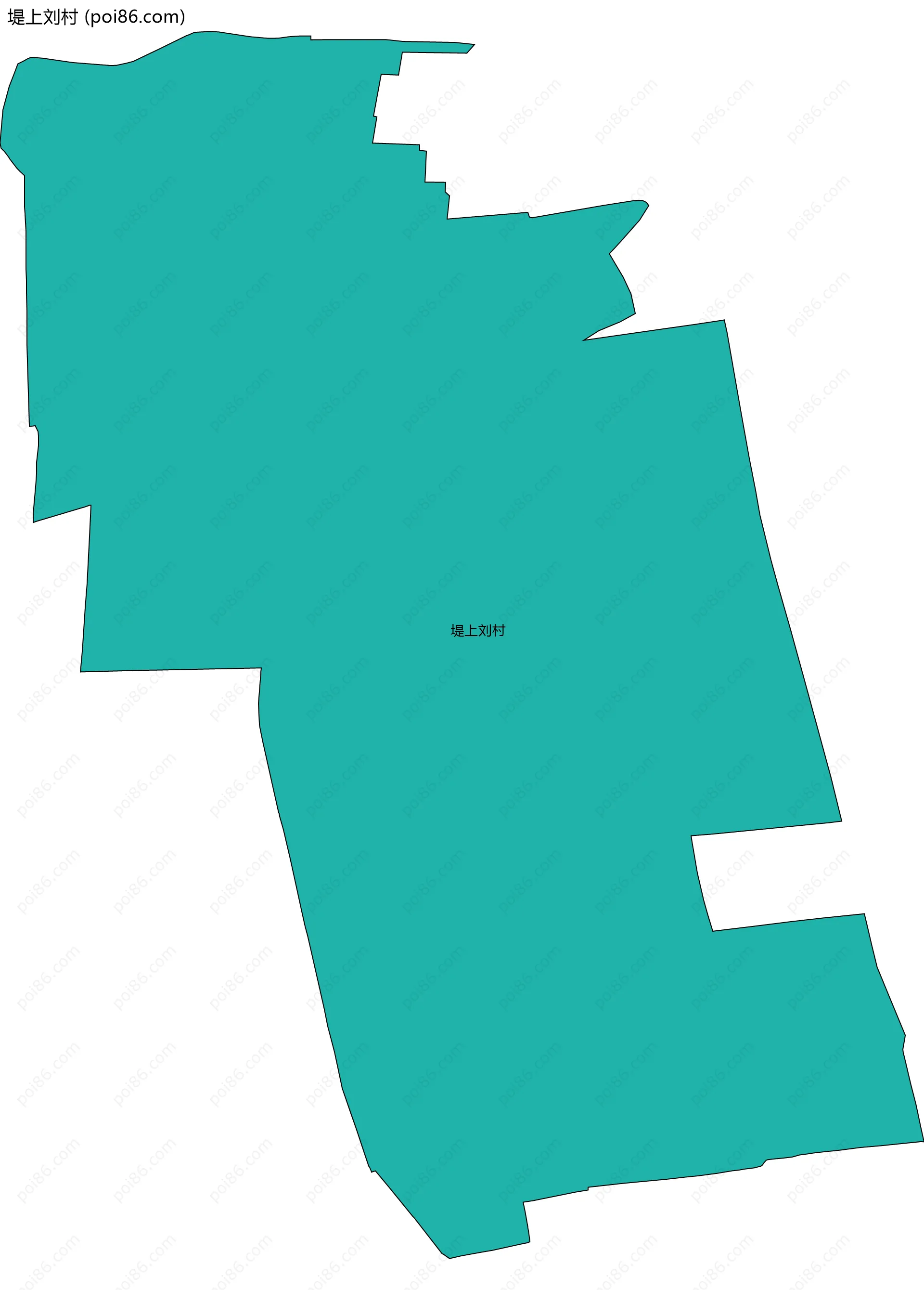 堤上刘村边界地图