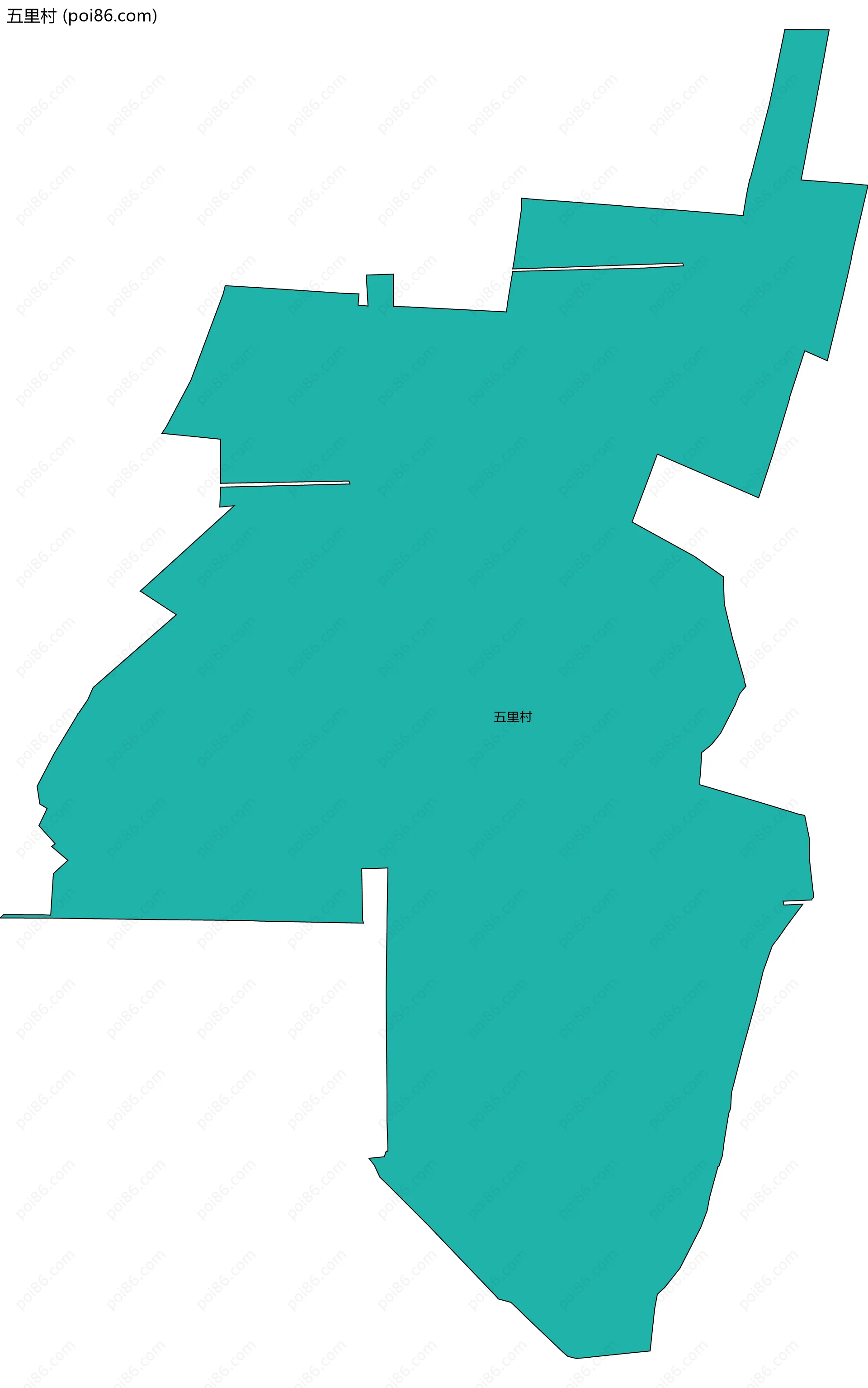 五里村边界地图