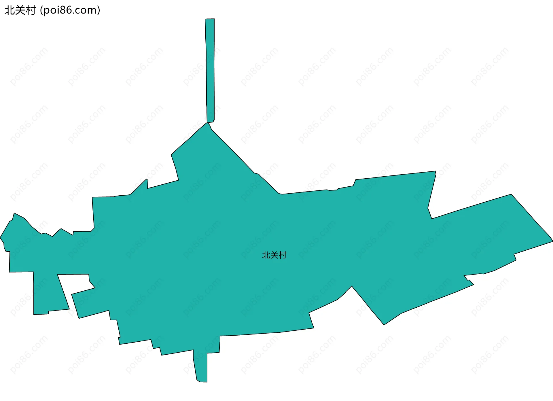 北关村边界地图