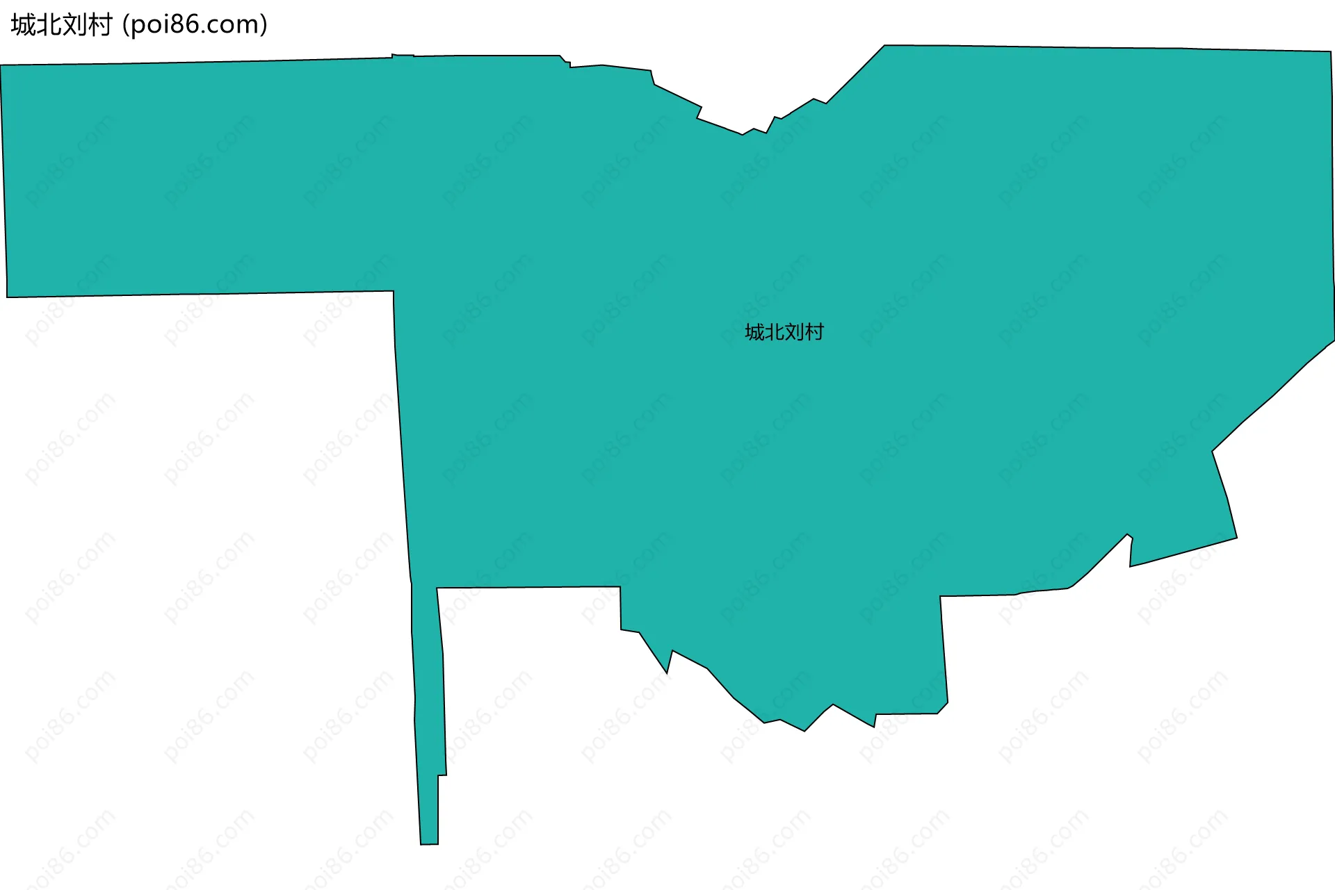 城北刘村边界地图