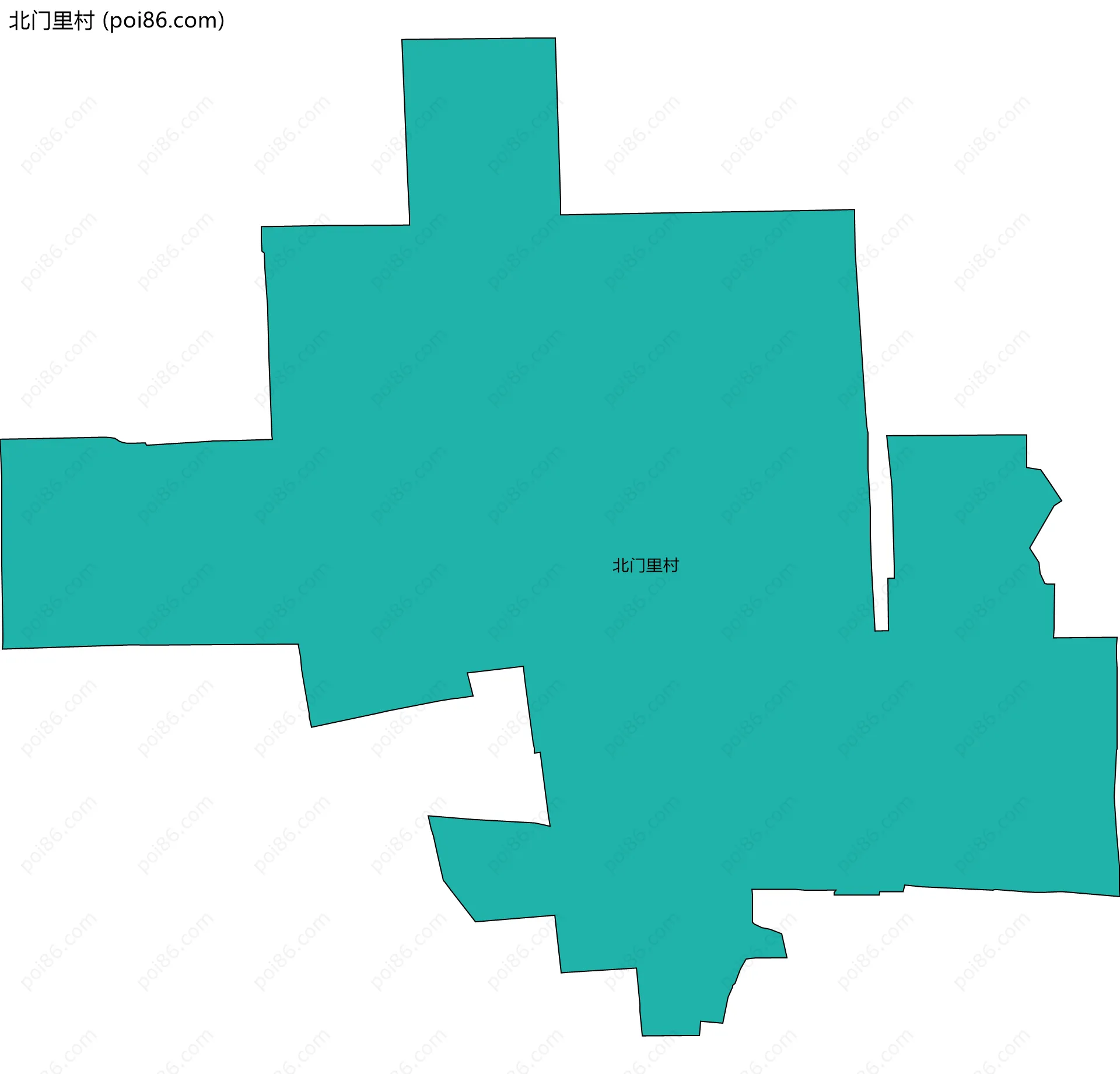 北门里村边界地图