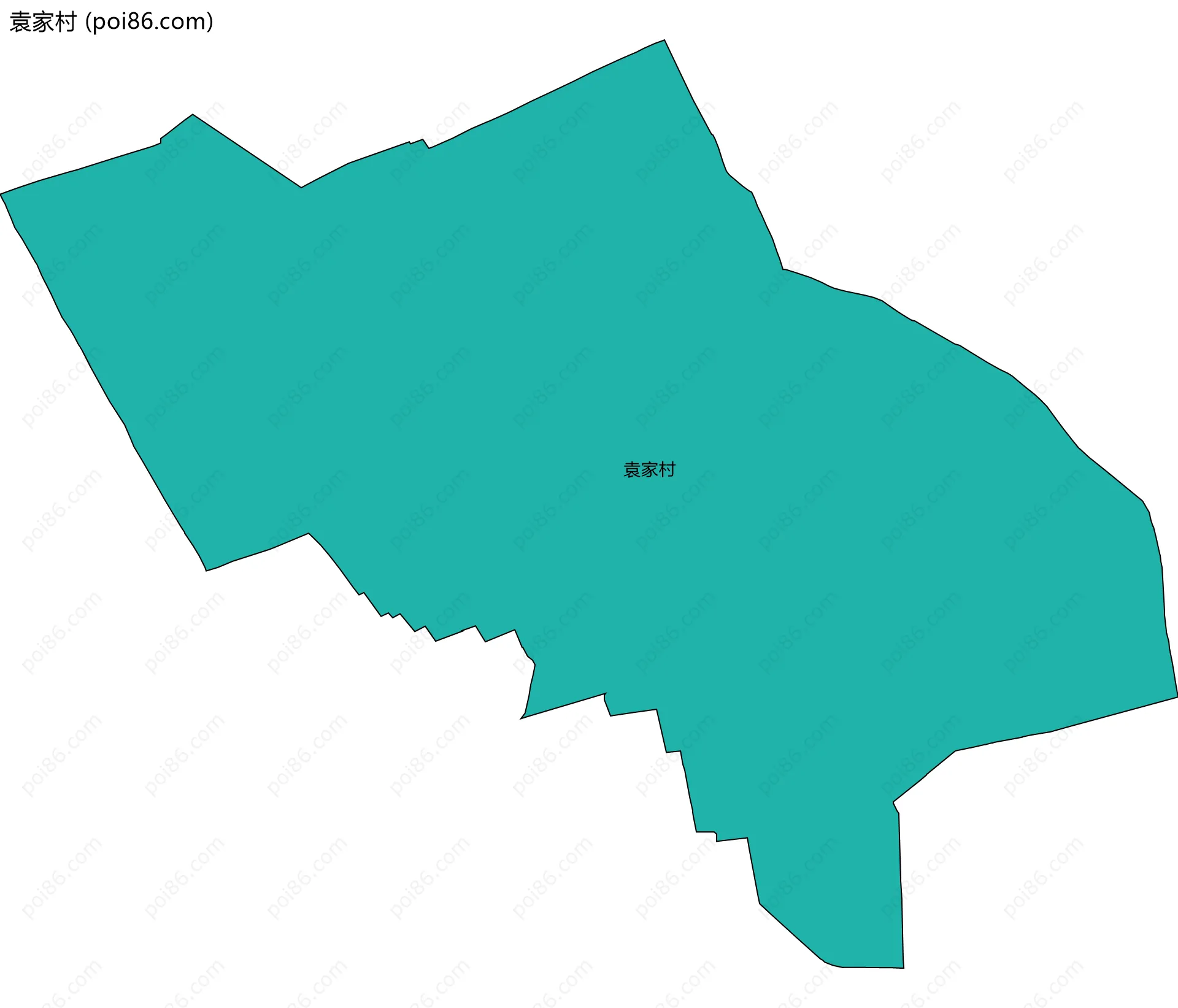 袁家村边界地图