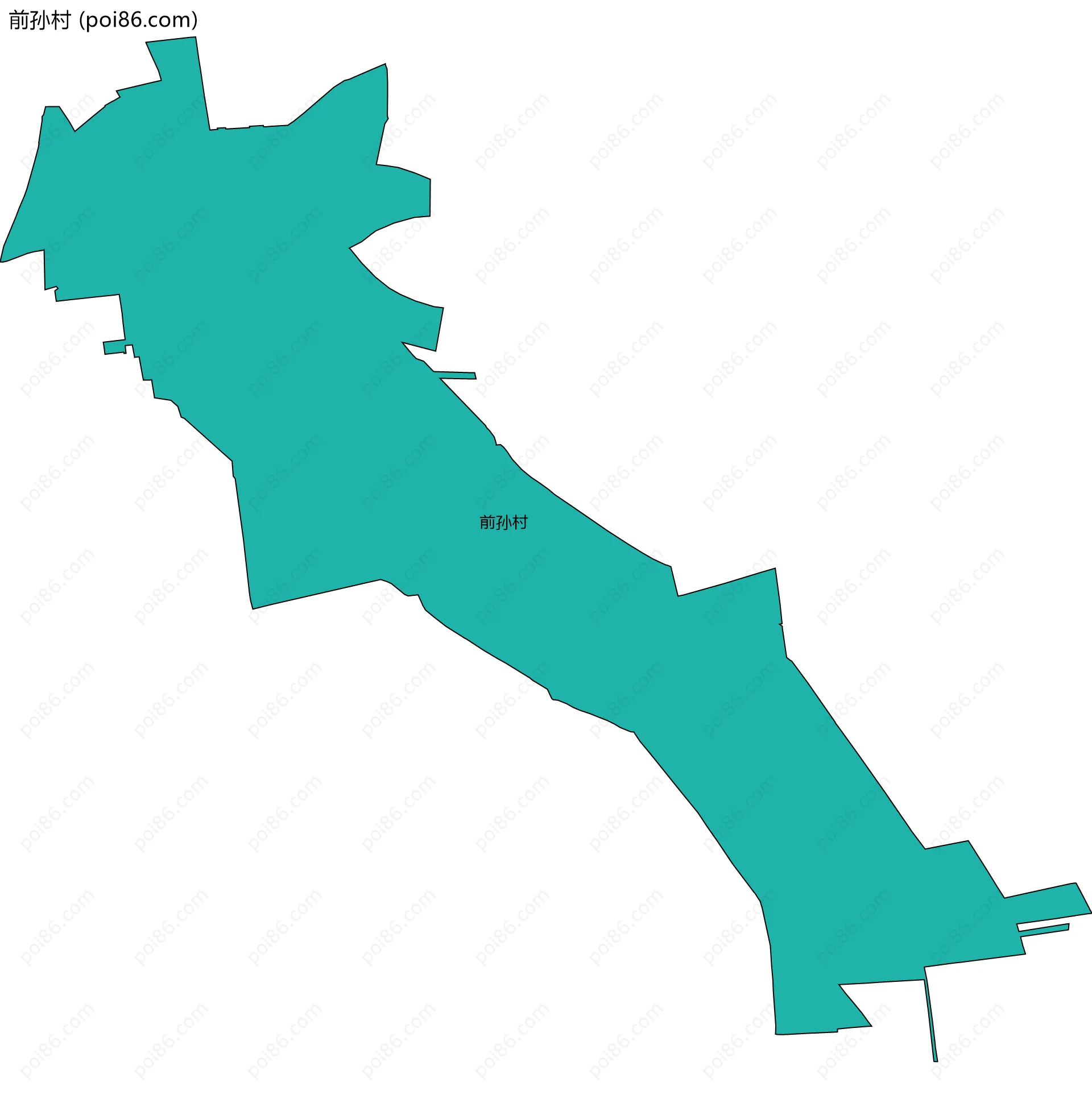 前孙村边界地图