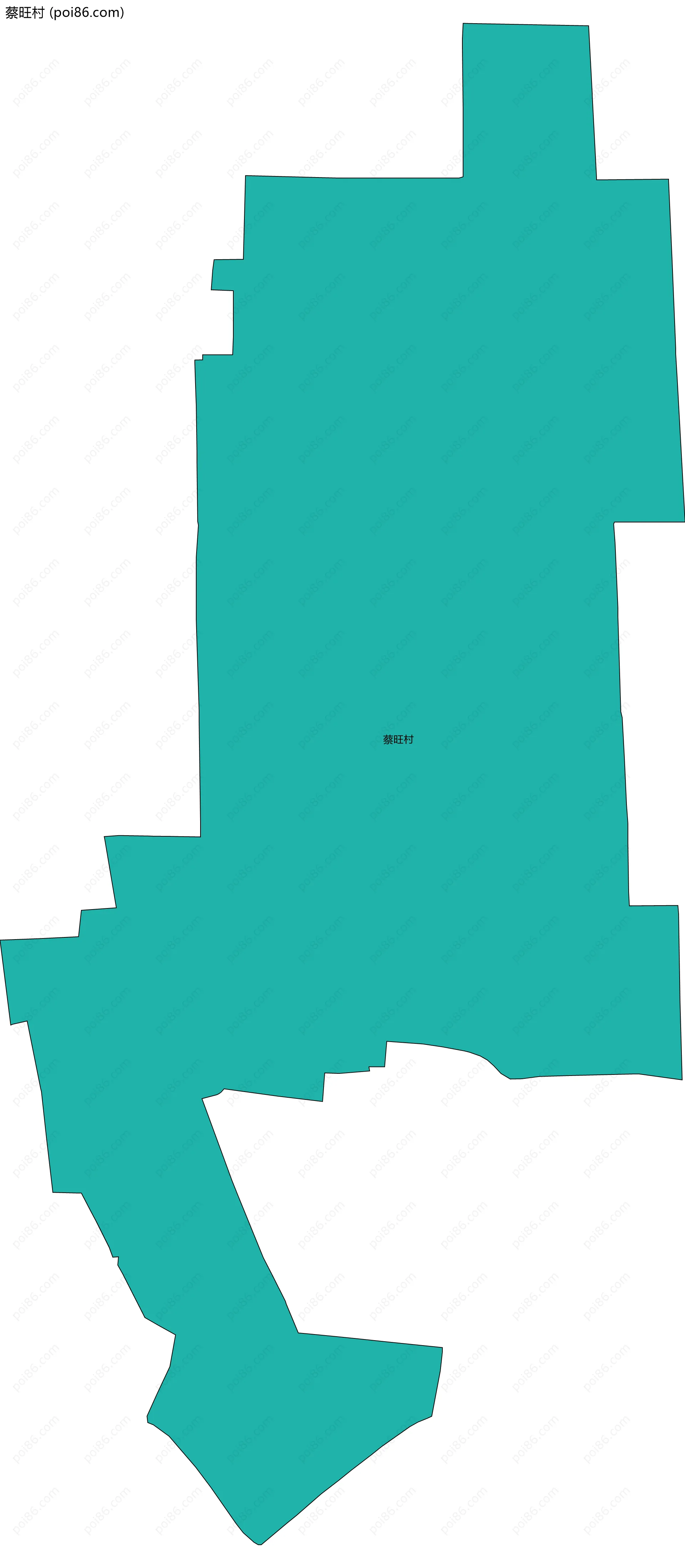 蔡旺村边界地图