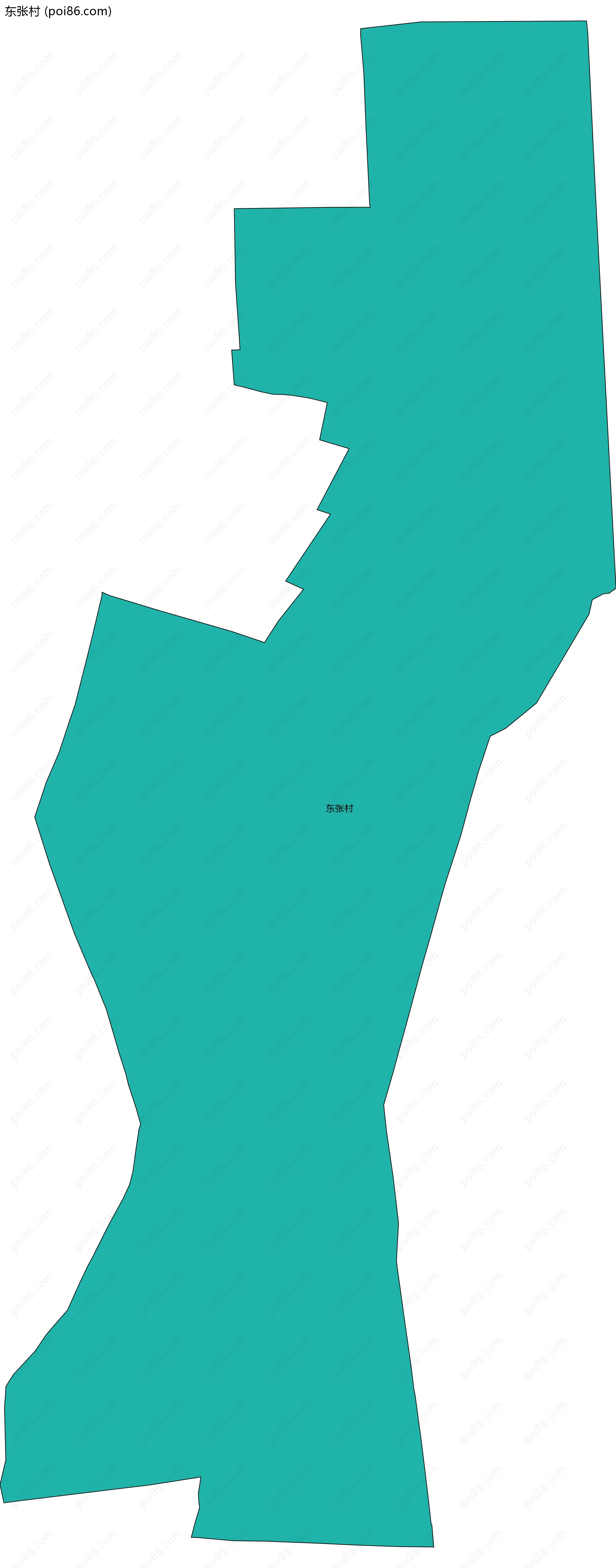 东张村边界地图