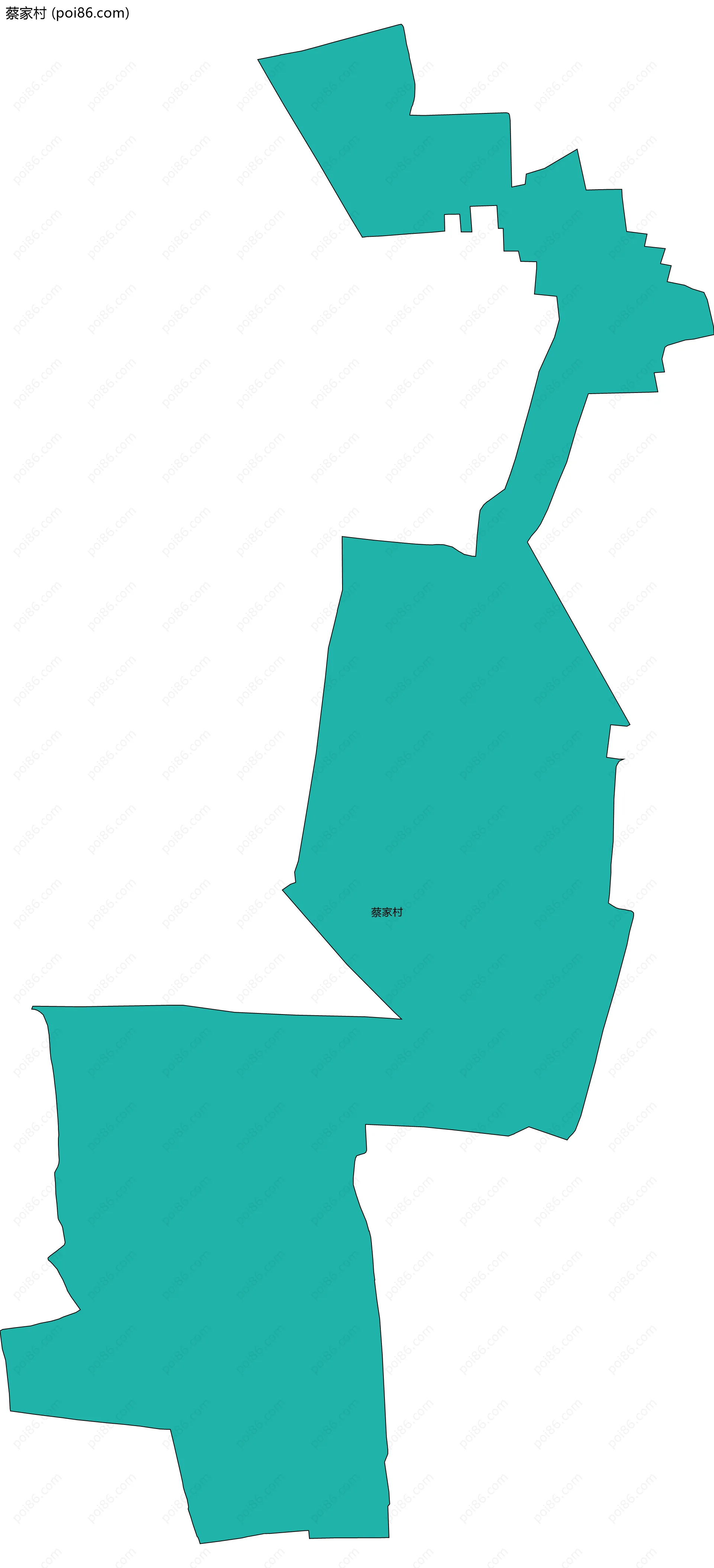 蔡家村边界地图