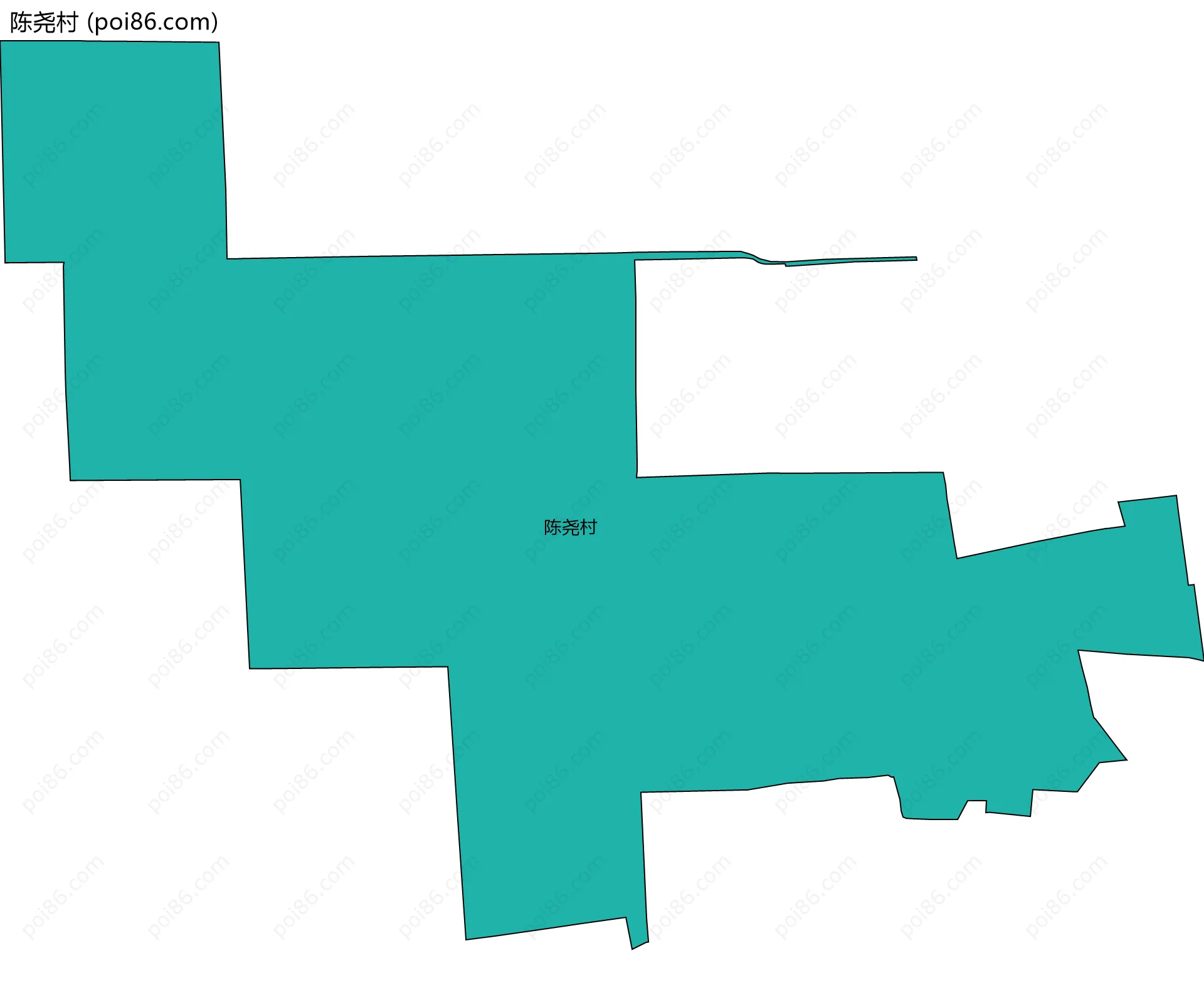 陈尧村边界地图