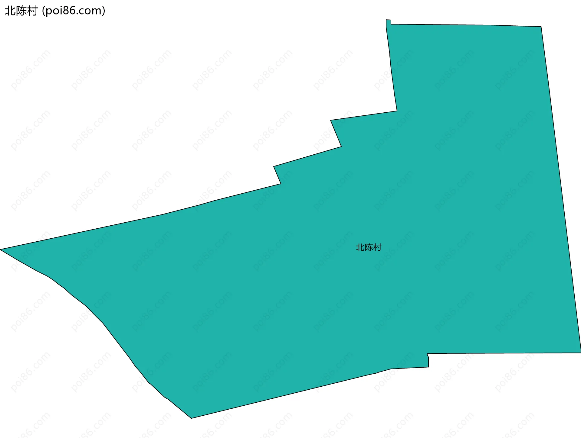 北陈村边界地图