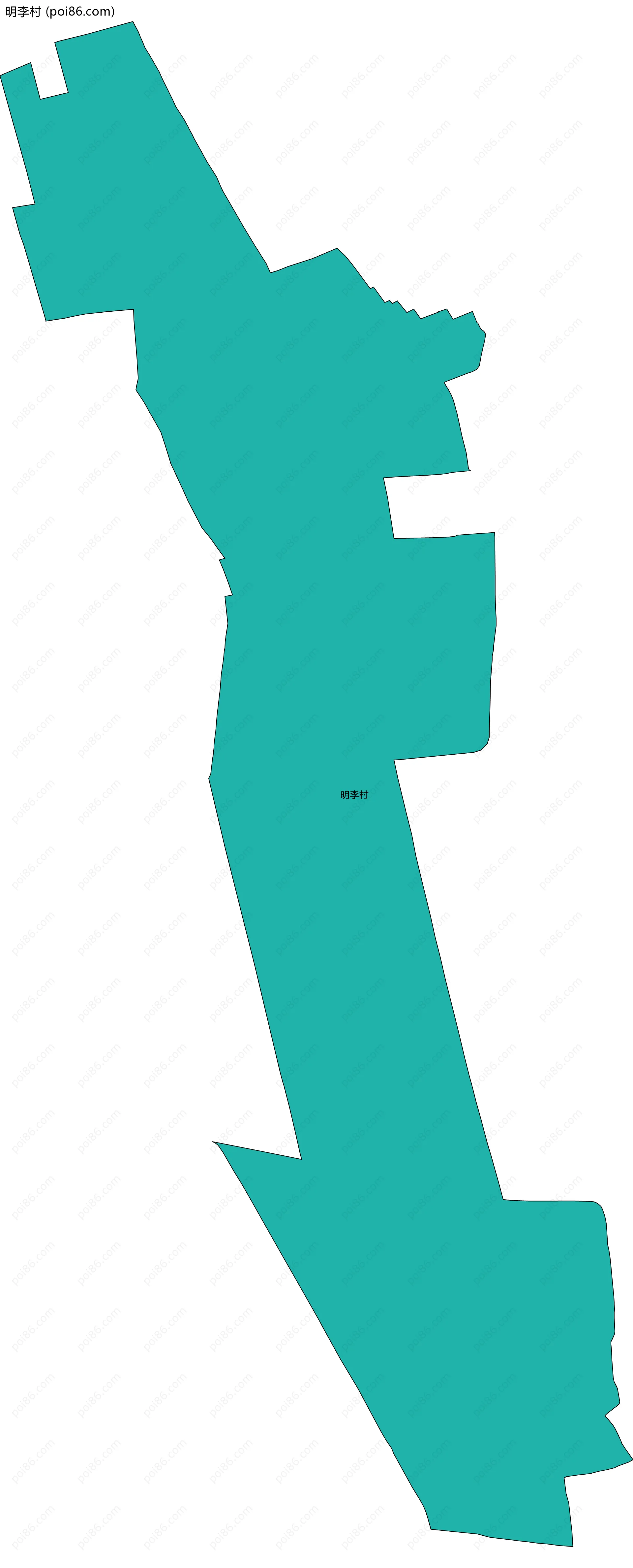 明李村边界地图