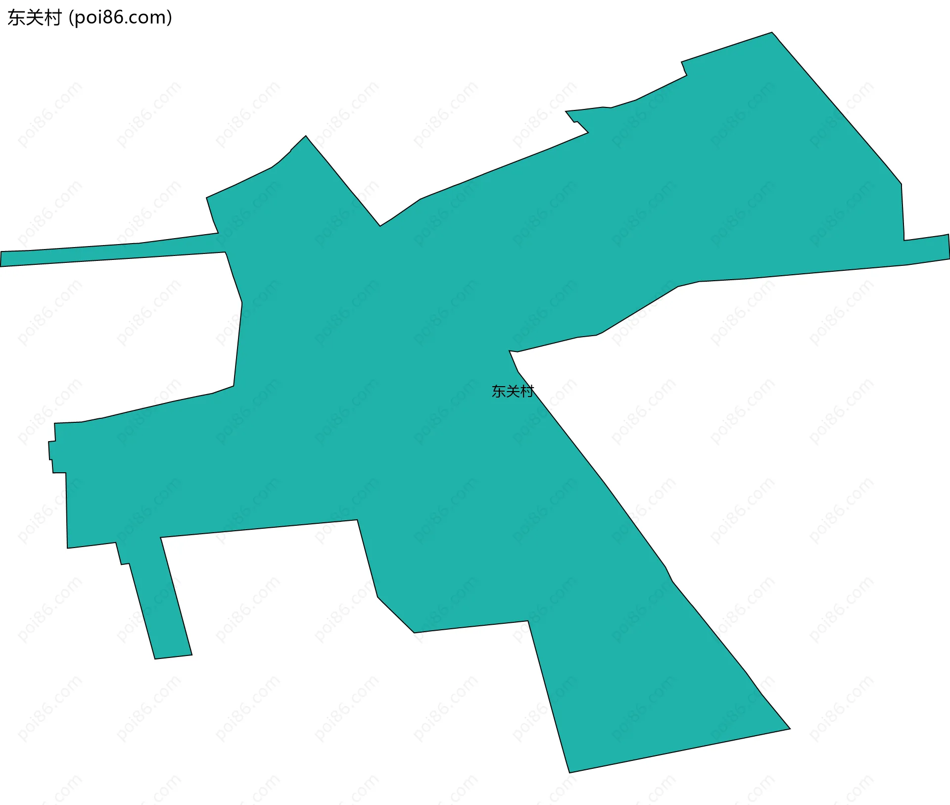 东关村边界地图
