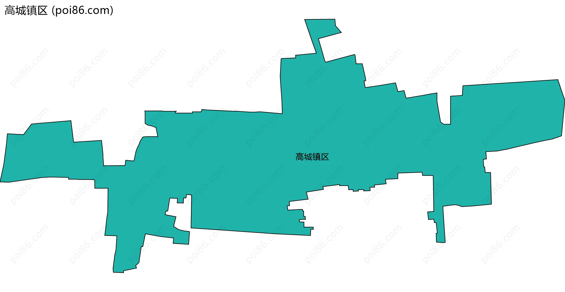 高城镇区边界地图