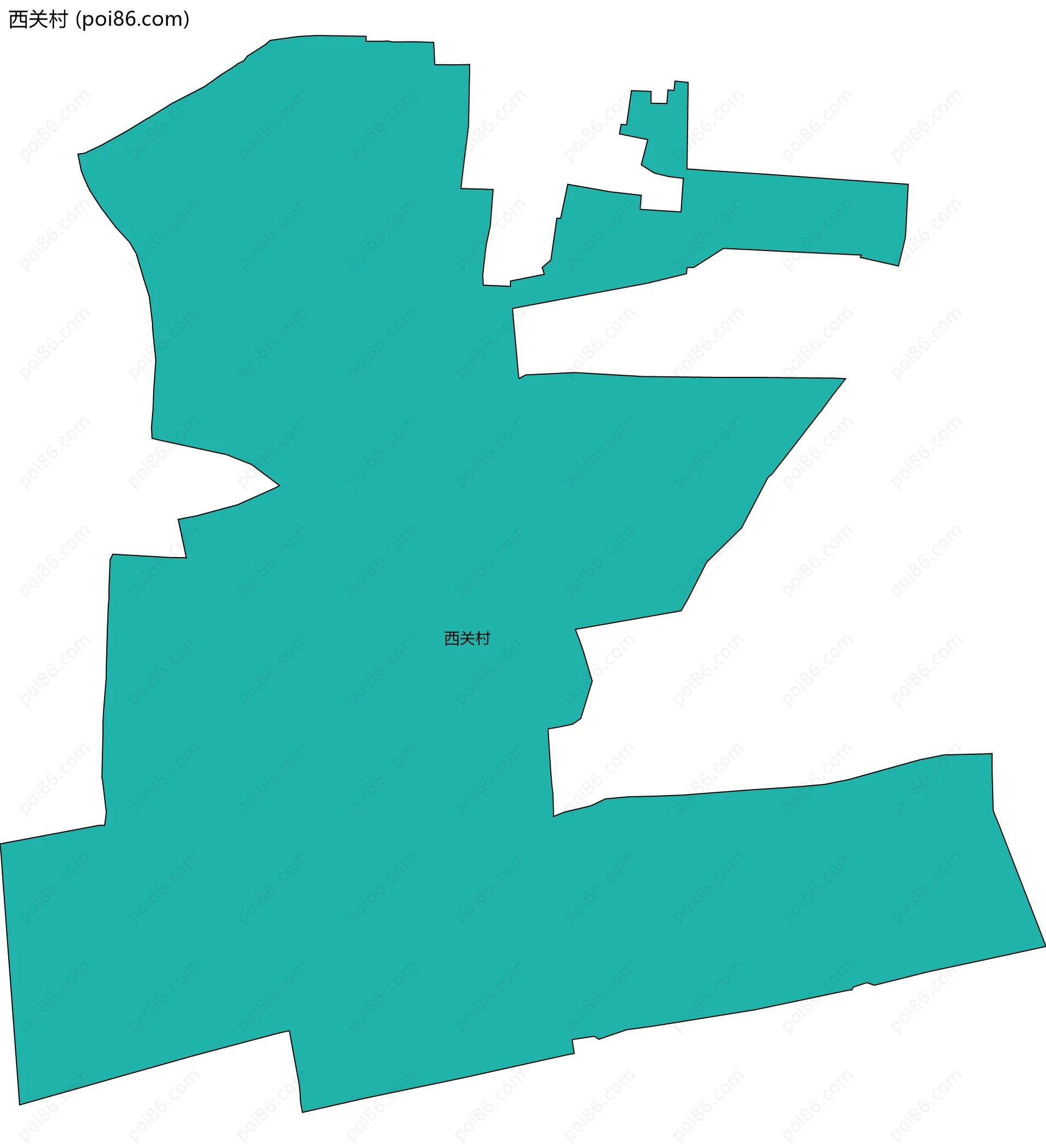西关村边界地图