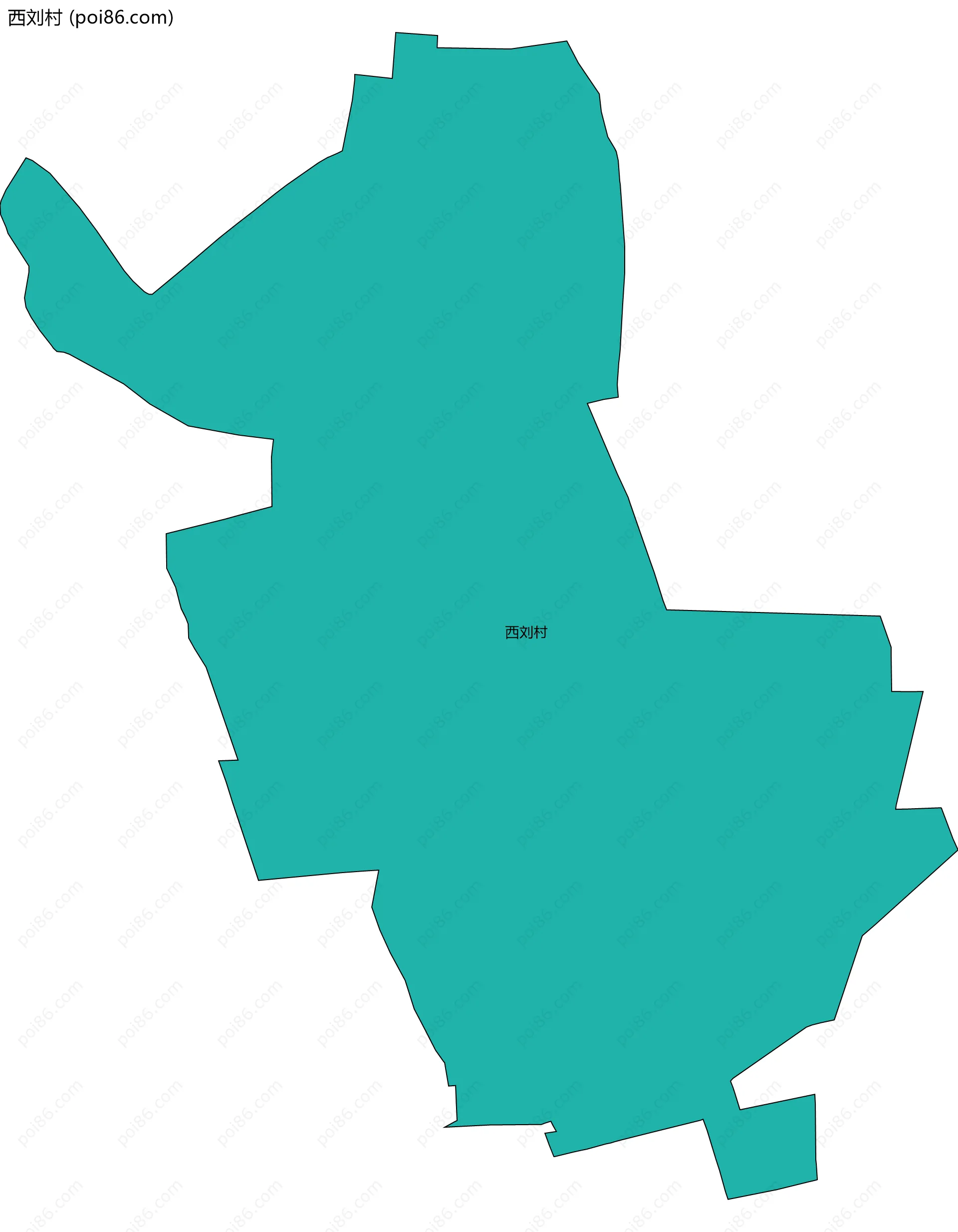 西刘村边界地图