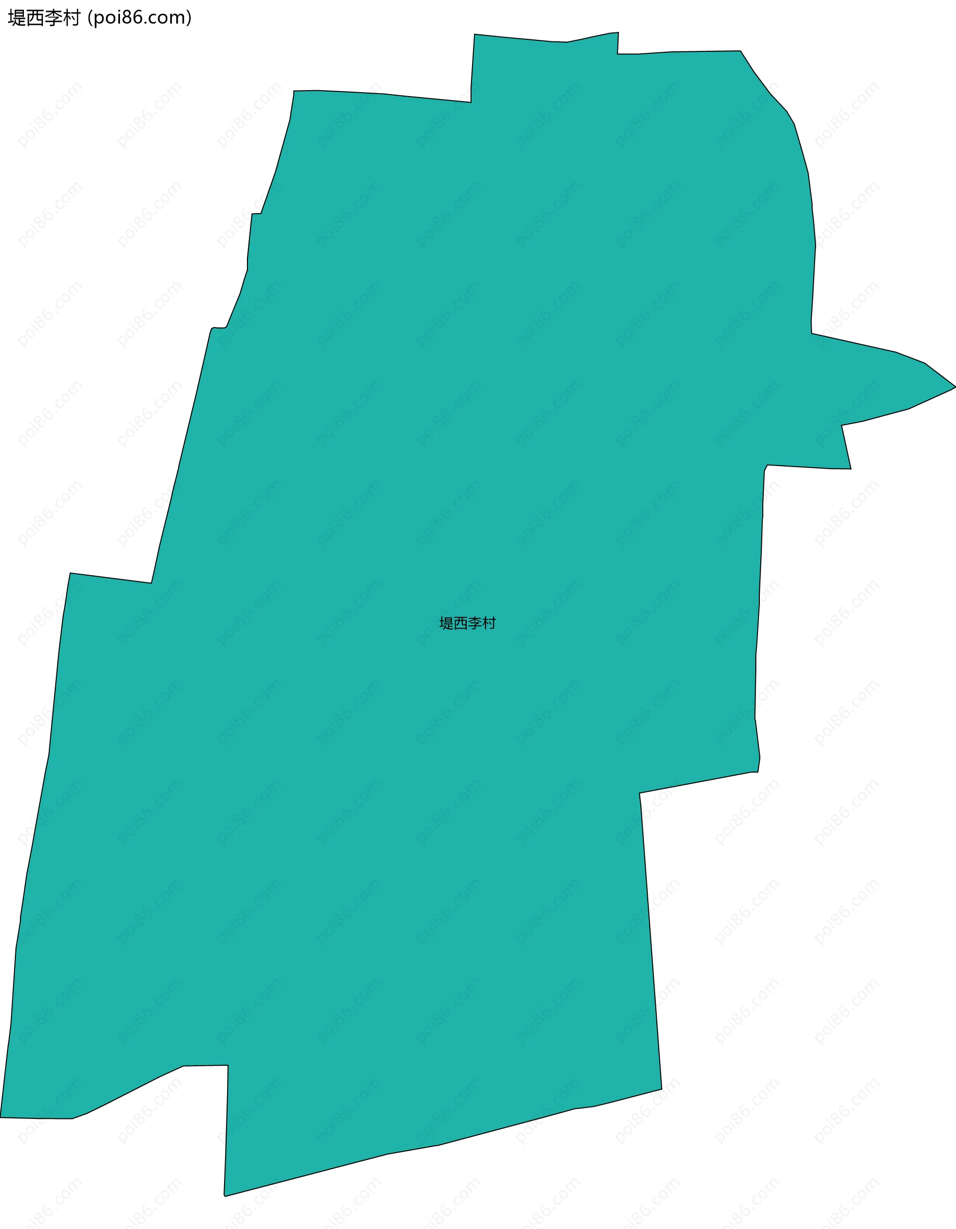 堤西李村边界地图
