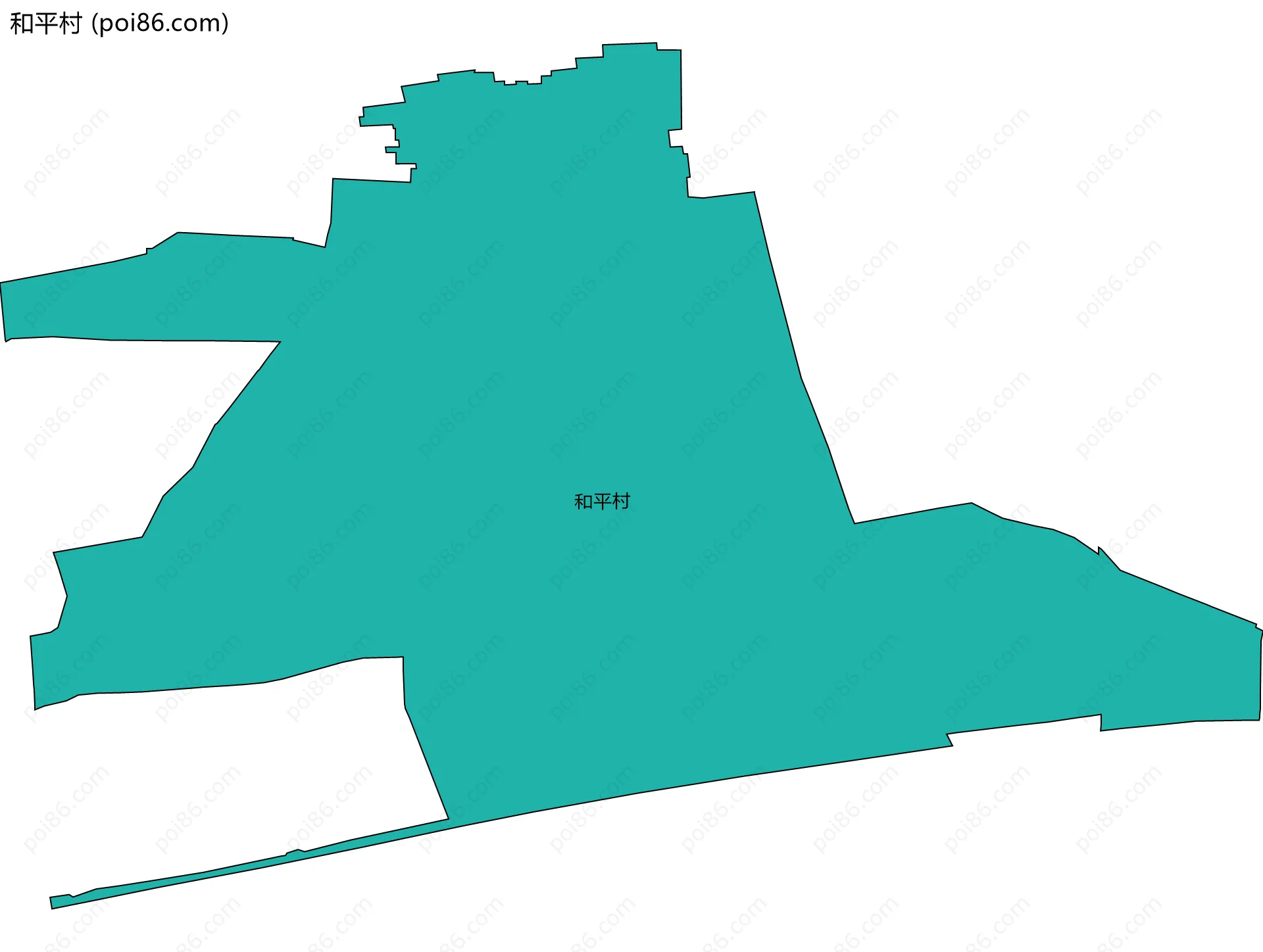 和平村边界地图