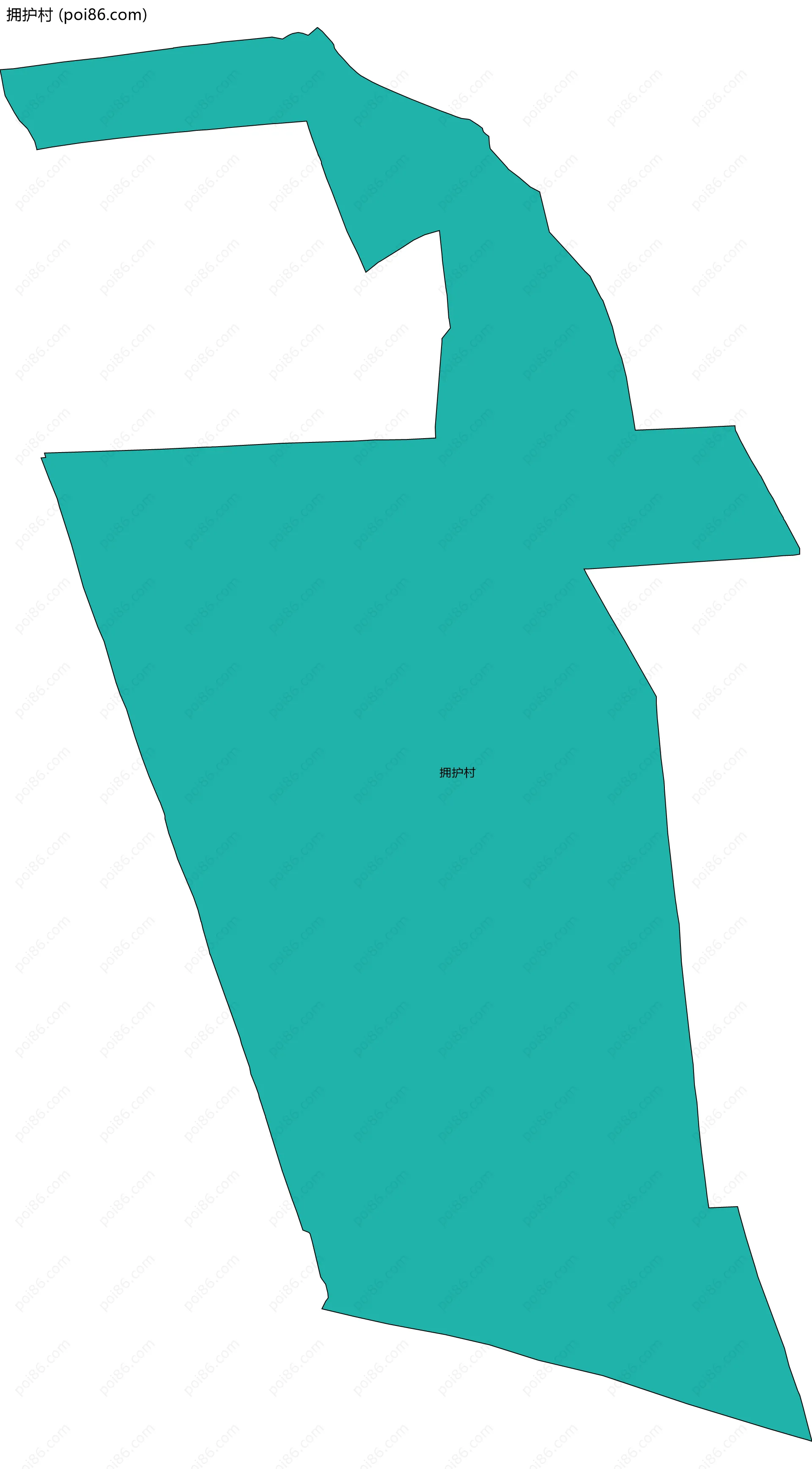 拥护村边界地图