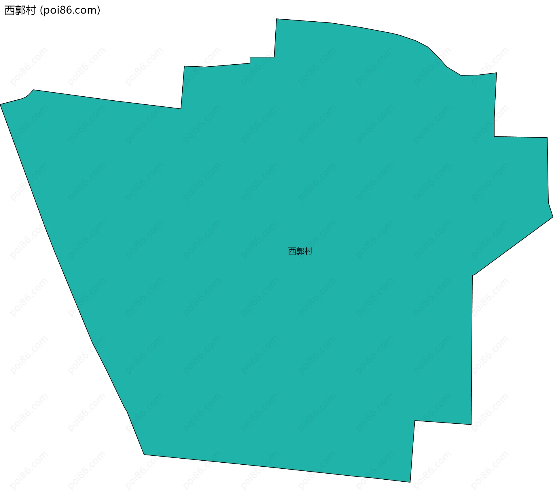 西郭村边界地图
