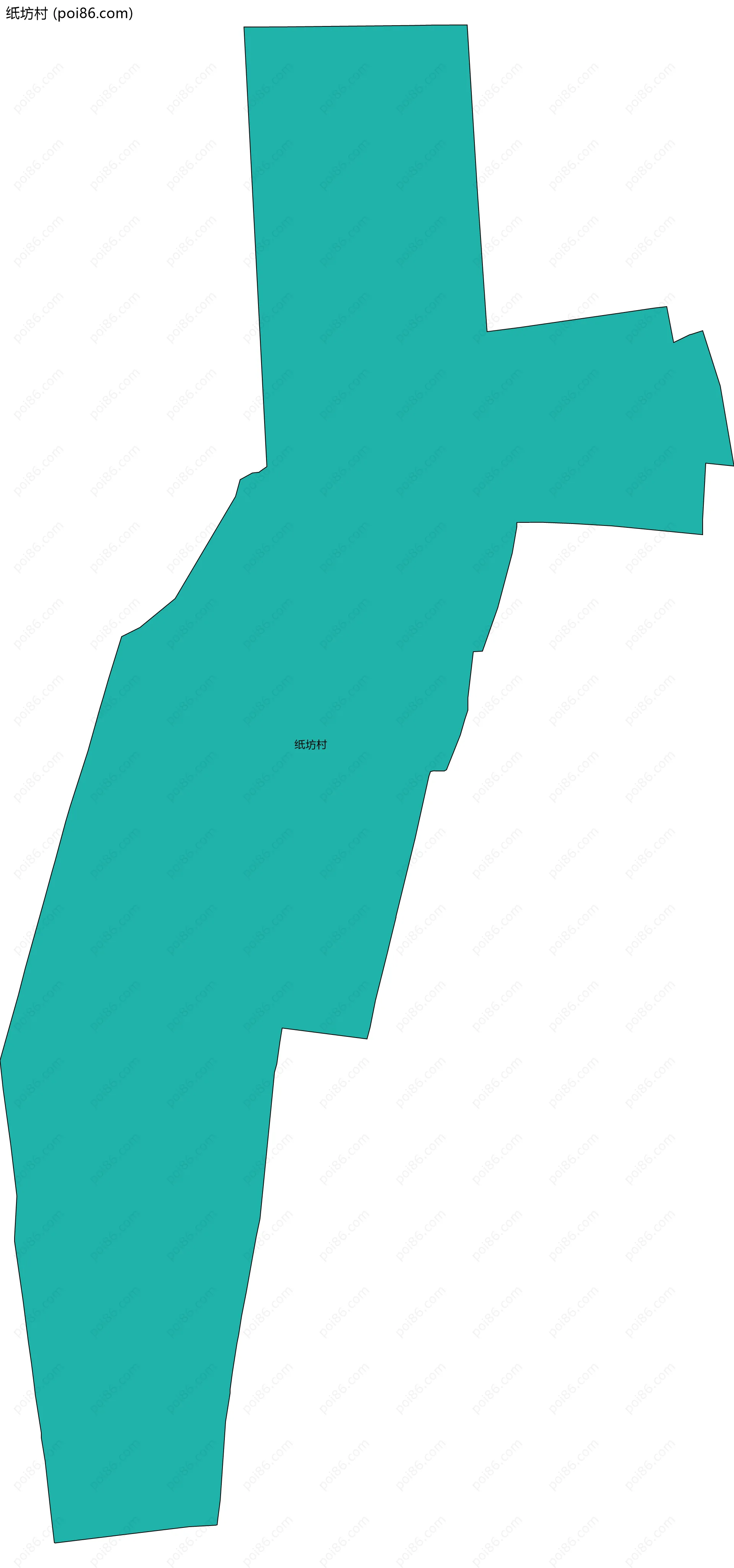 纸坊村边界地图