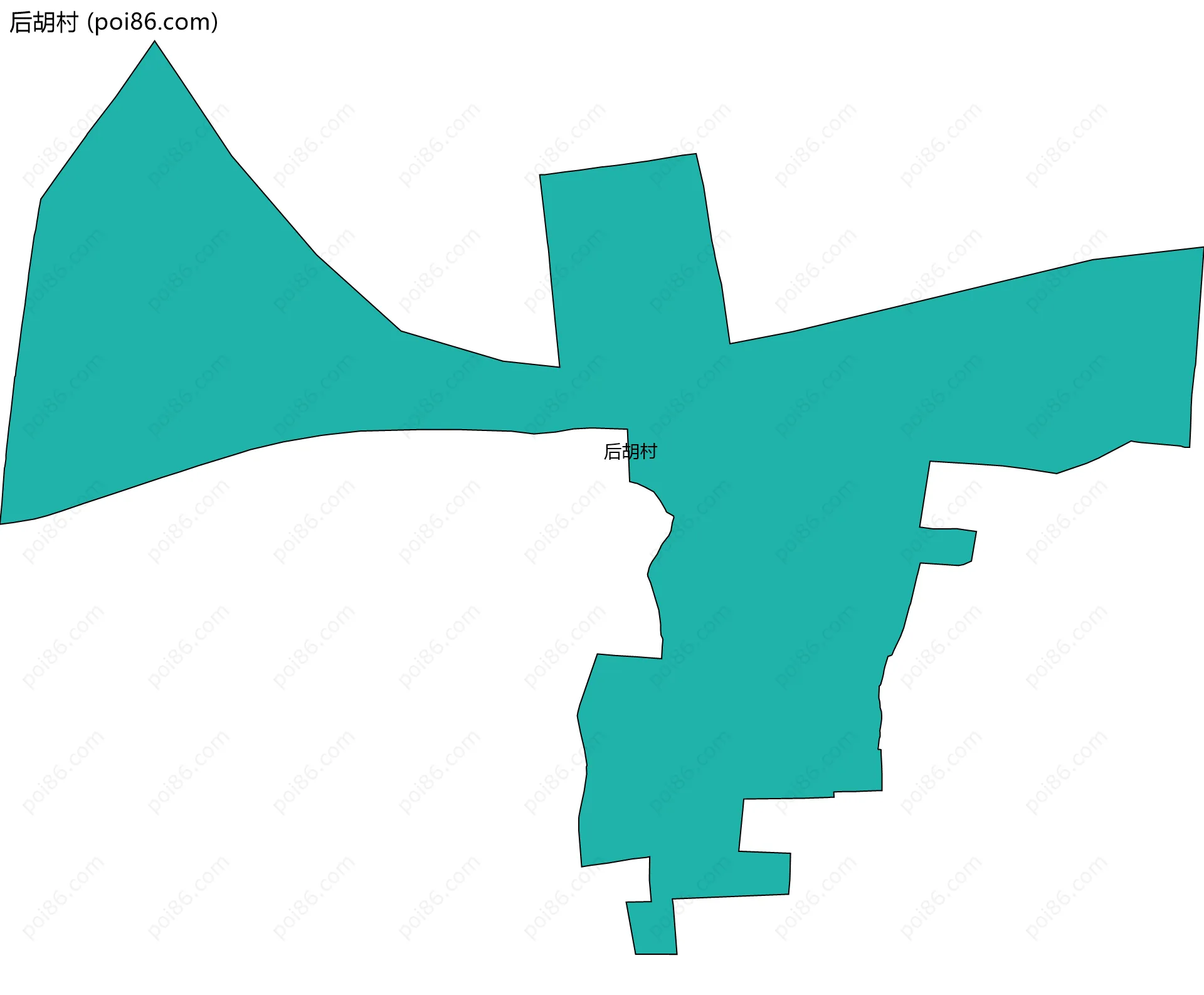 后胡村边界地图