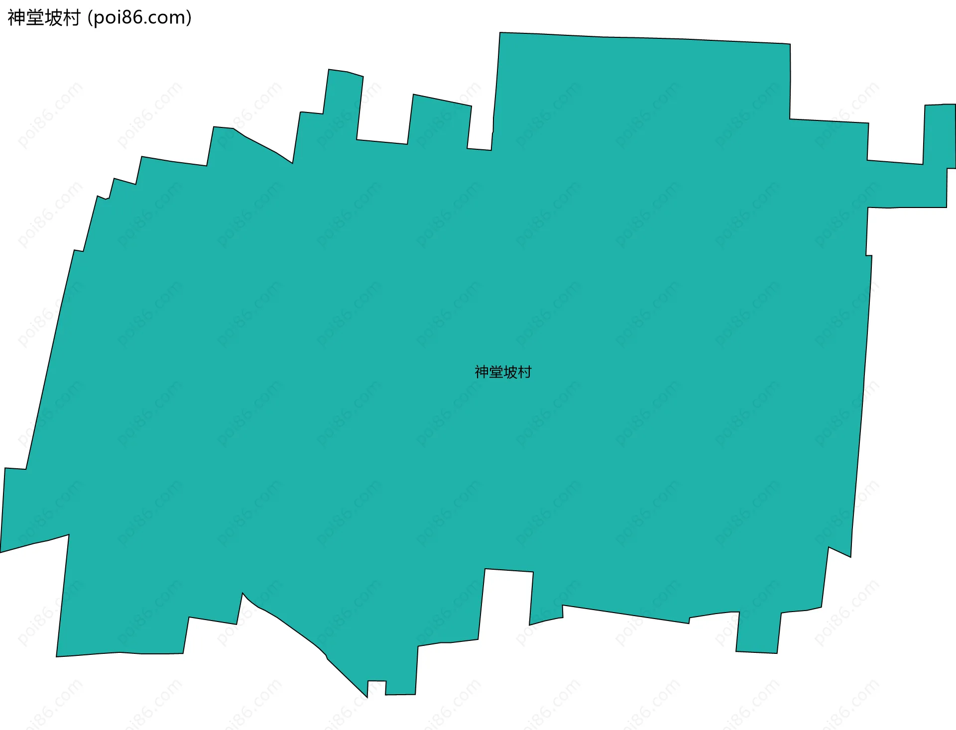 神堂坡村边界地图