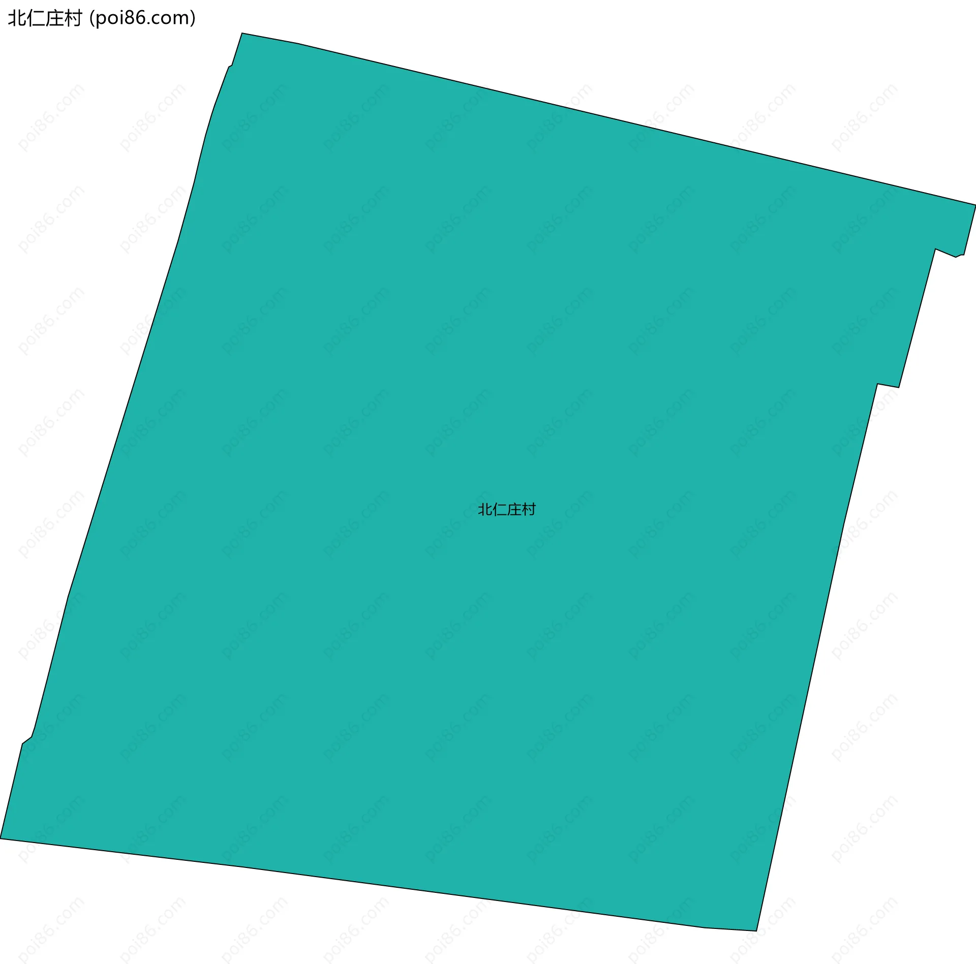 北仁庄村边界地图