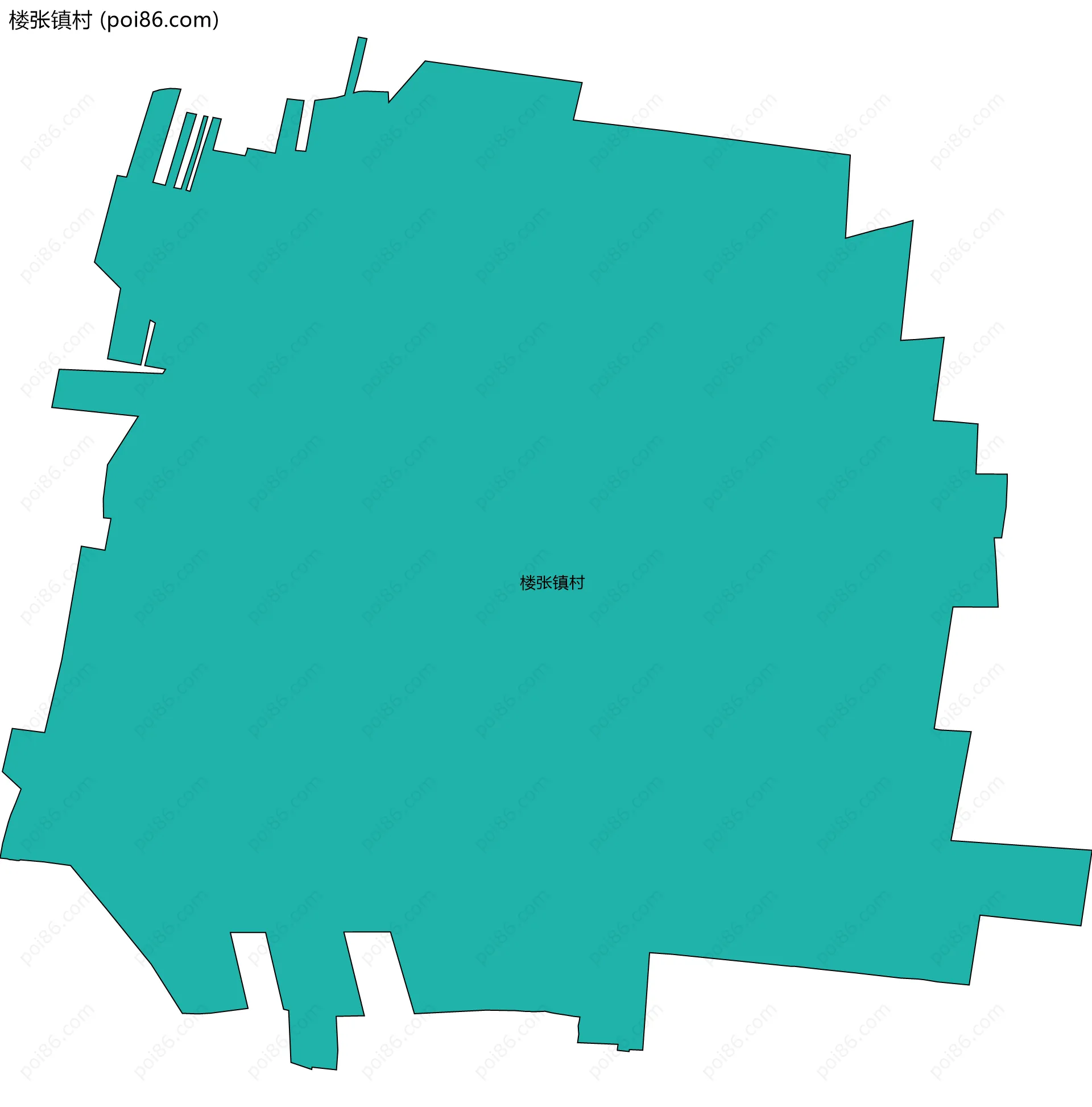 楼张镇村边界地图
