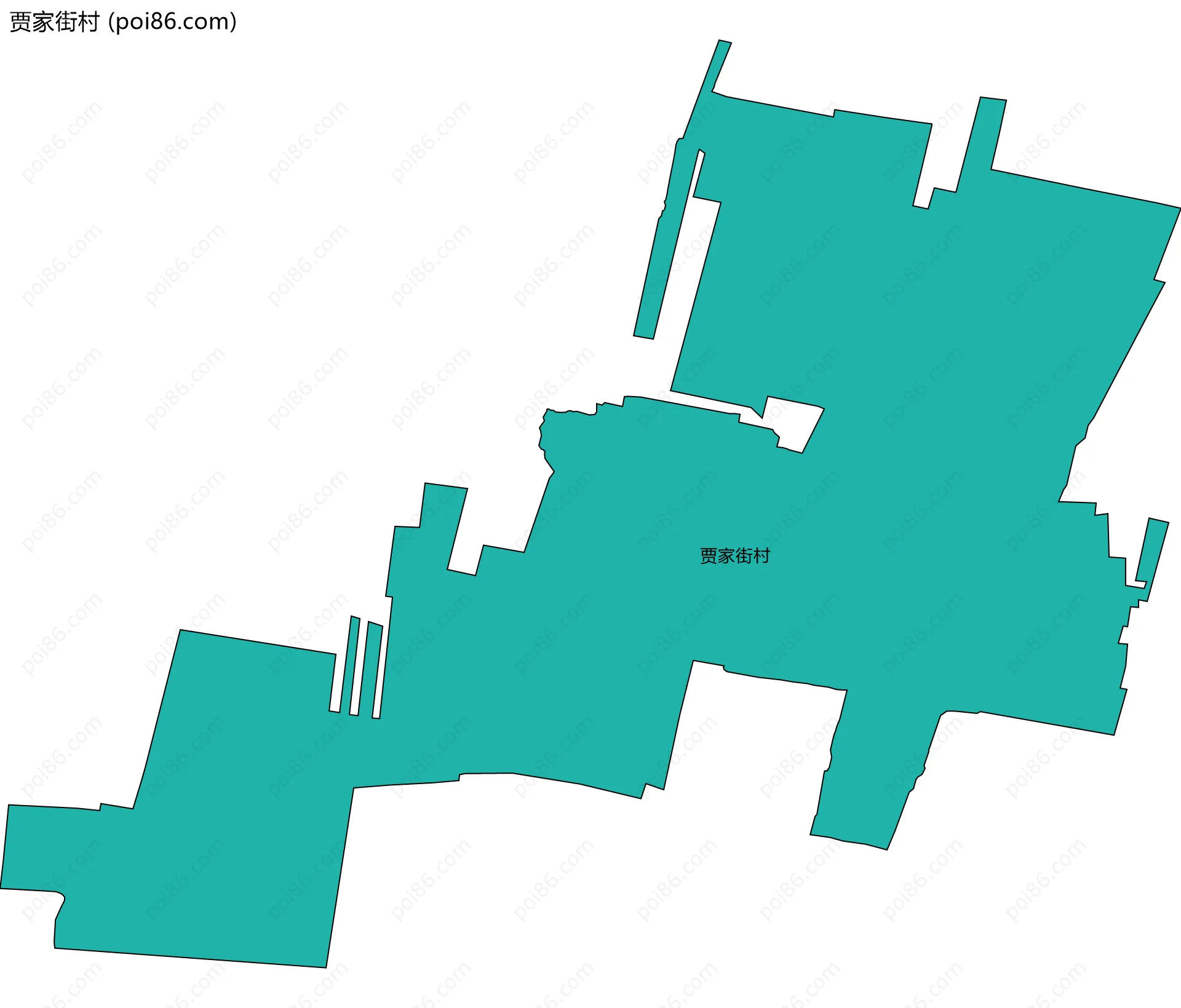 贾家街村边界地图