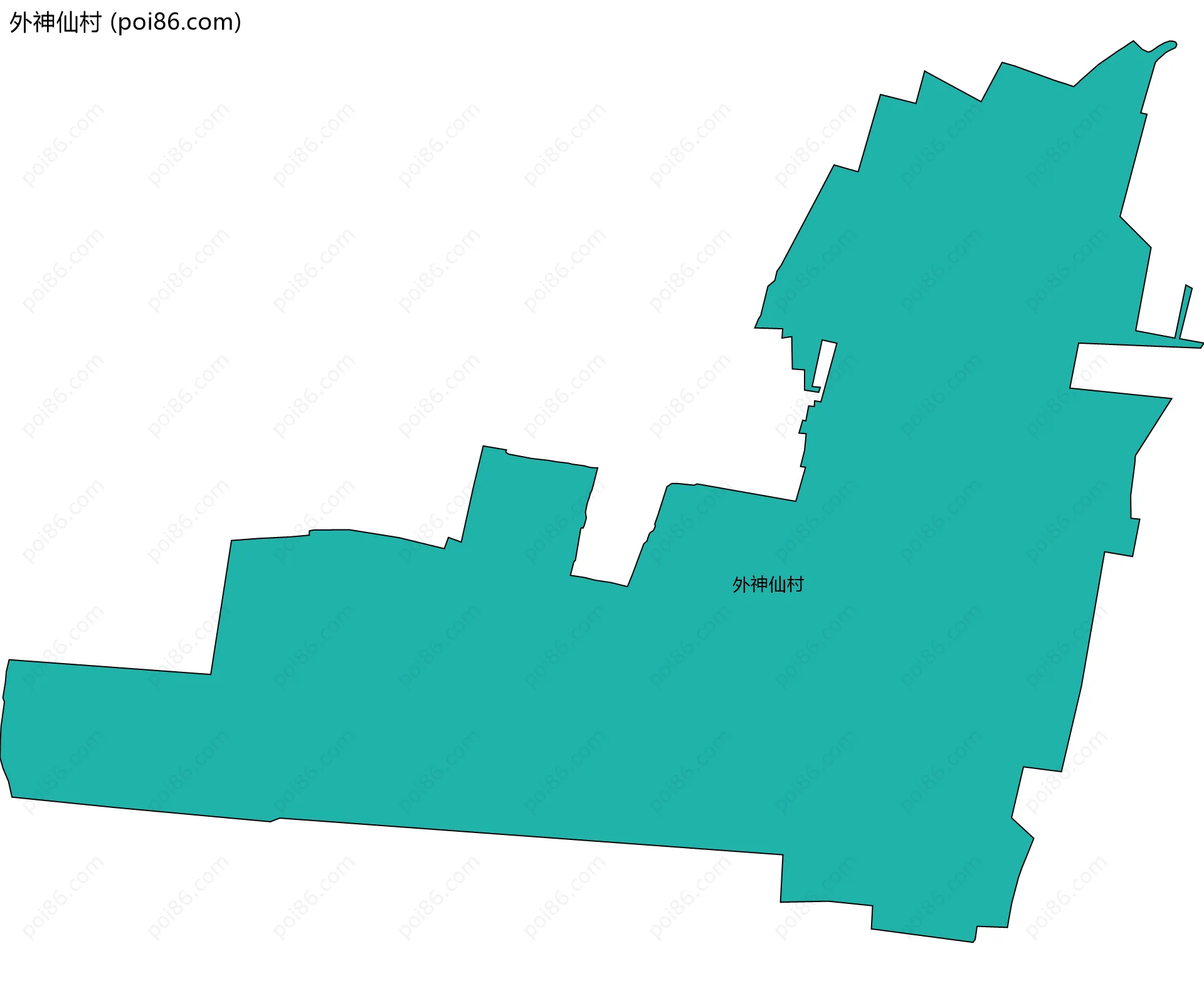 外神仙村边界地图