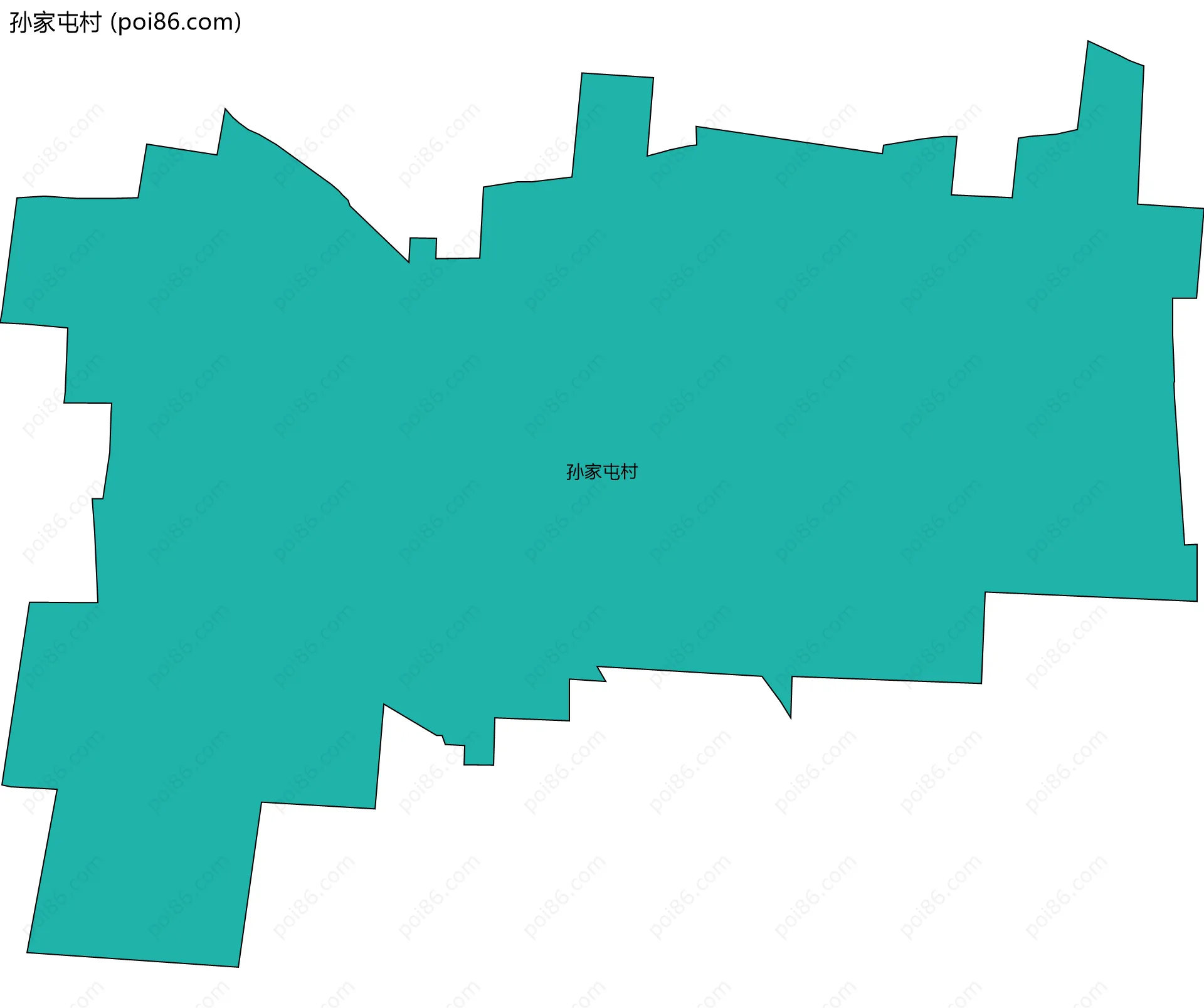 孙家屯村边界地图