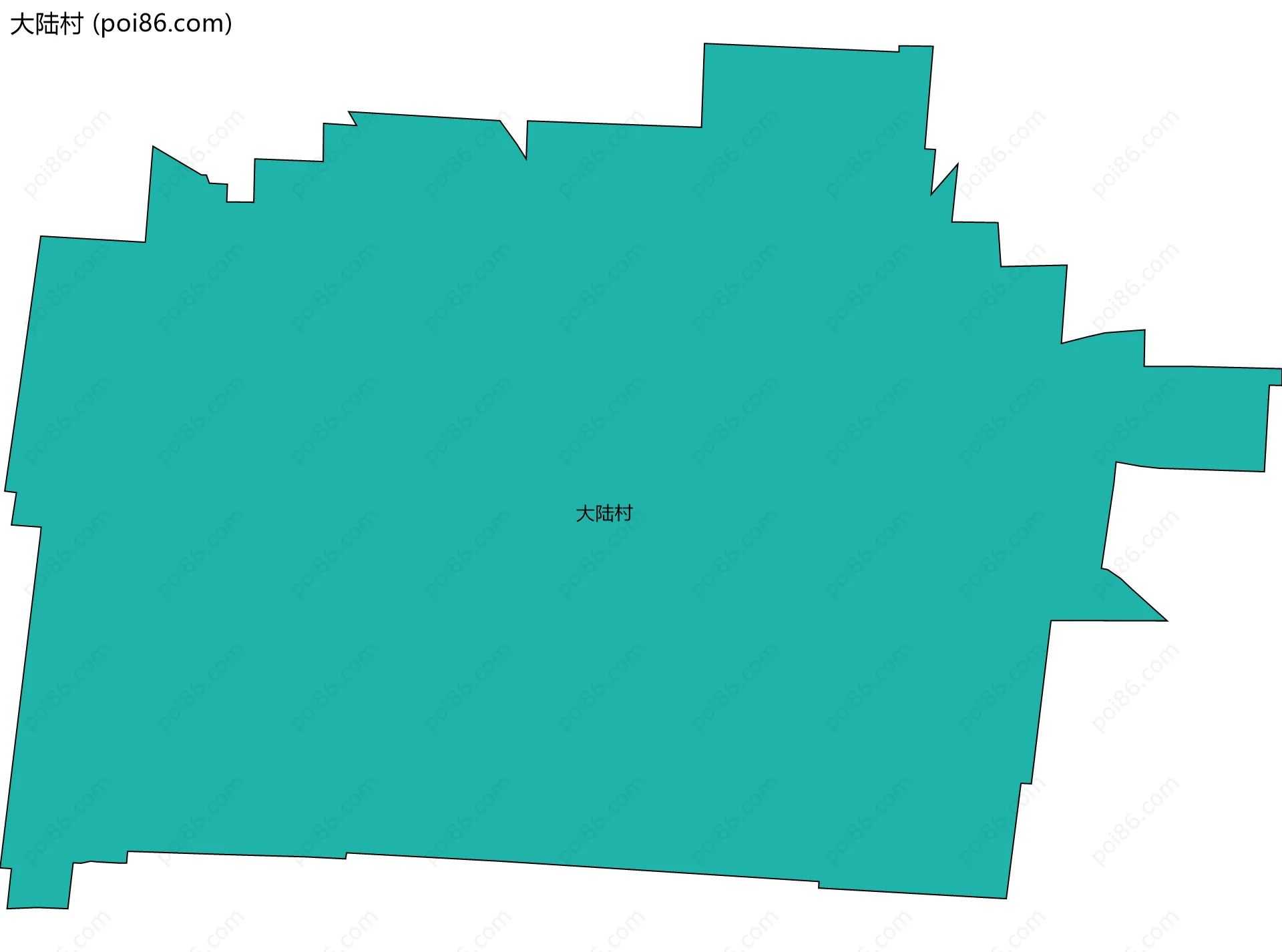 大陆村边界地图
