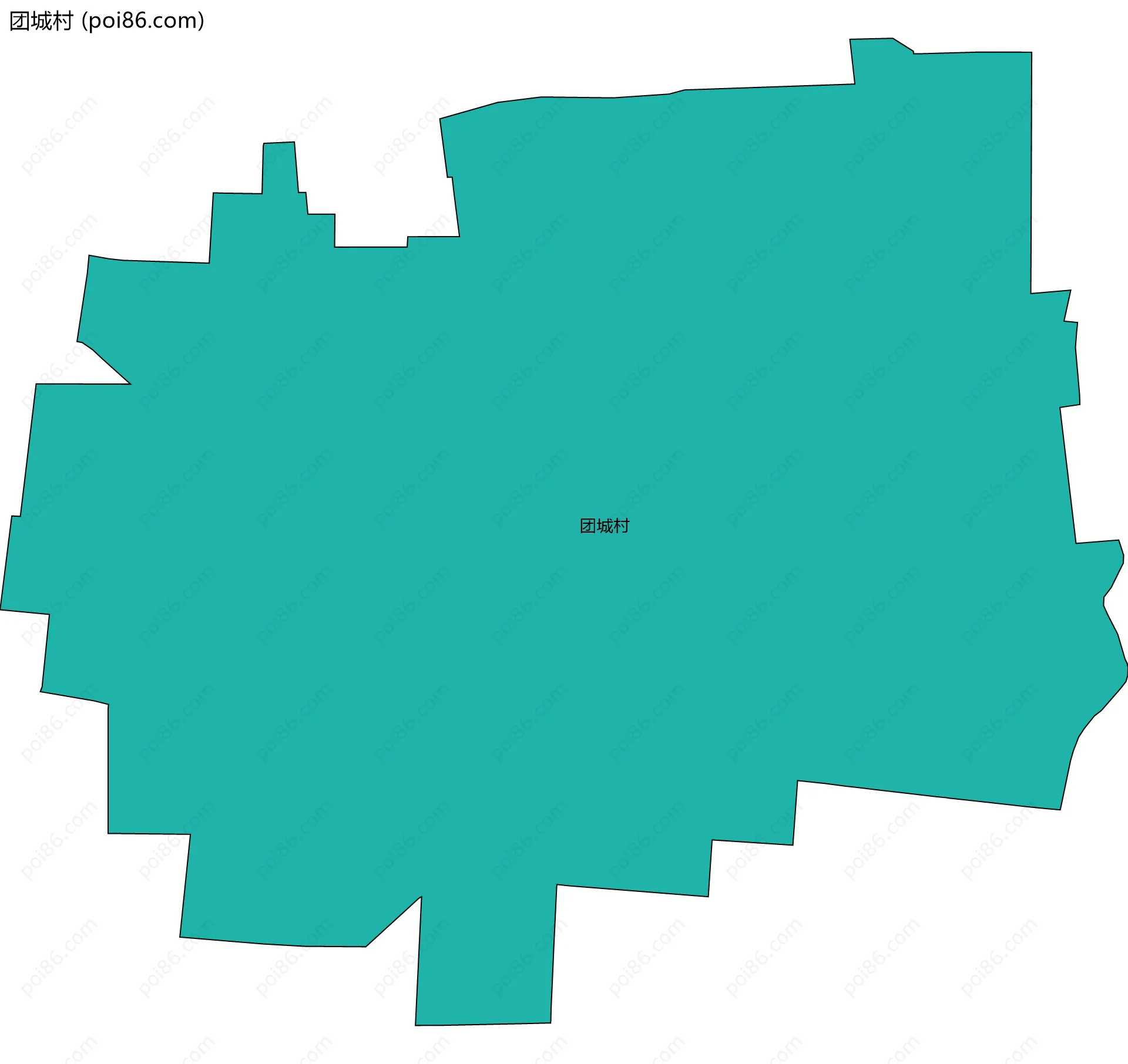 团城村边界地图