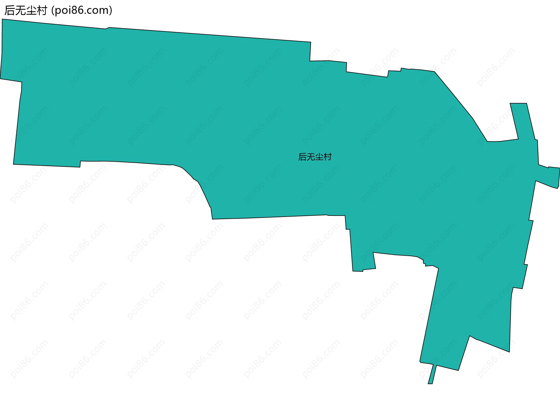 后无尘村边界地图
