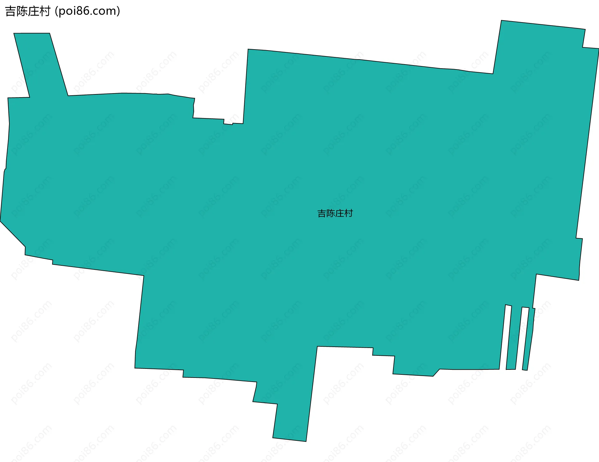 吉陈庄村边界地图