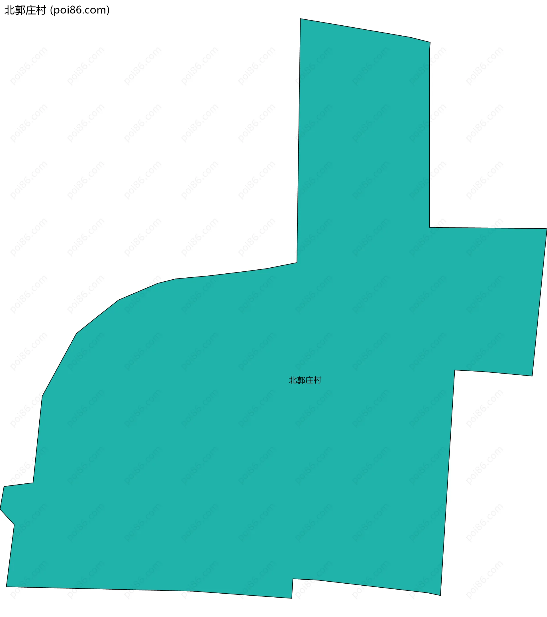 北郭庄村边界地图