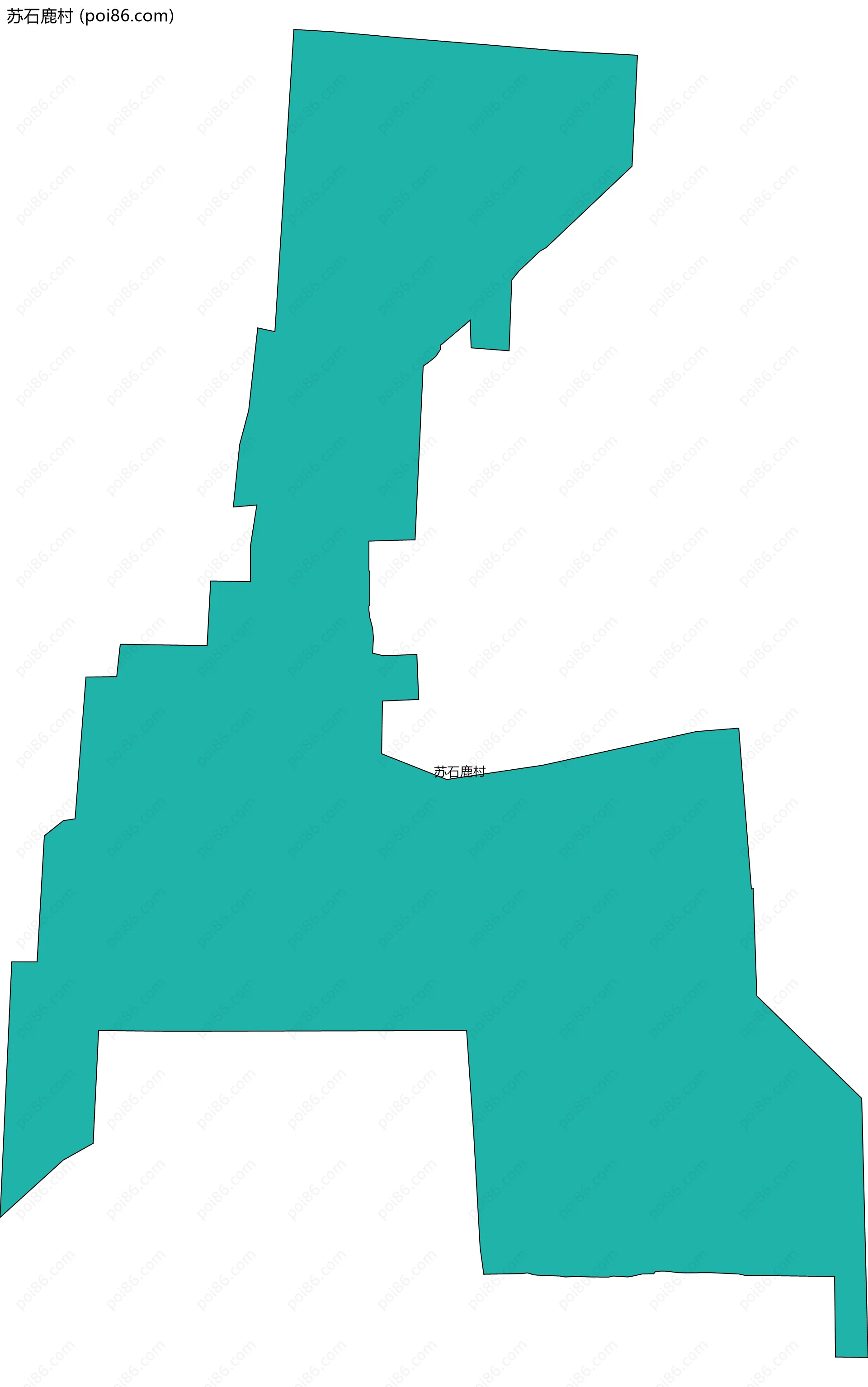 苏石鹿村边界地图