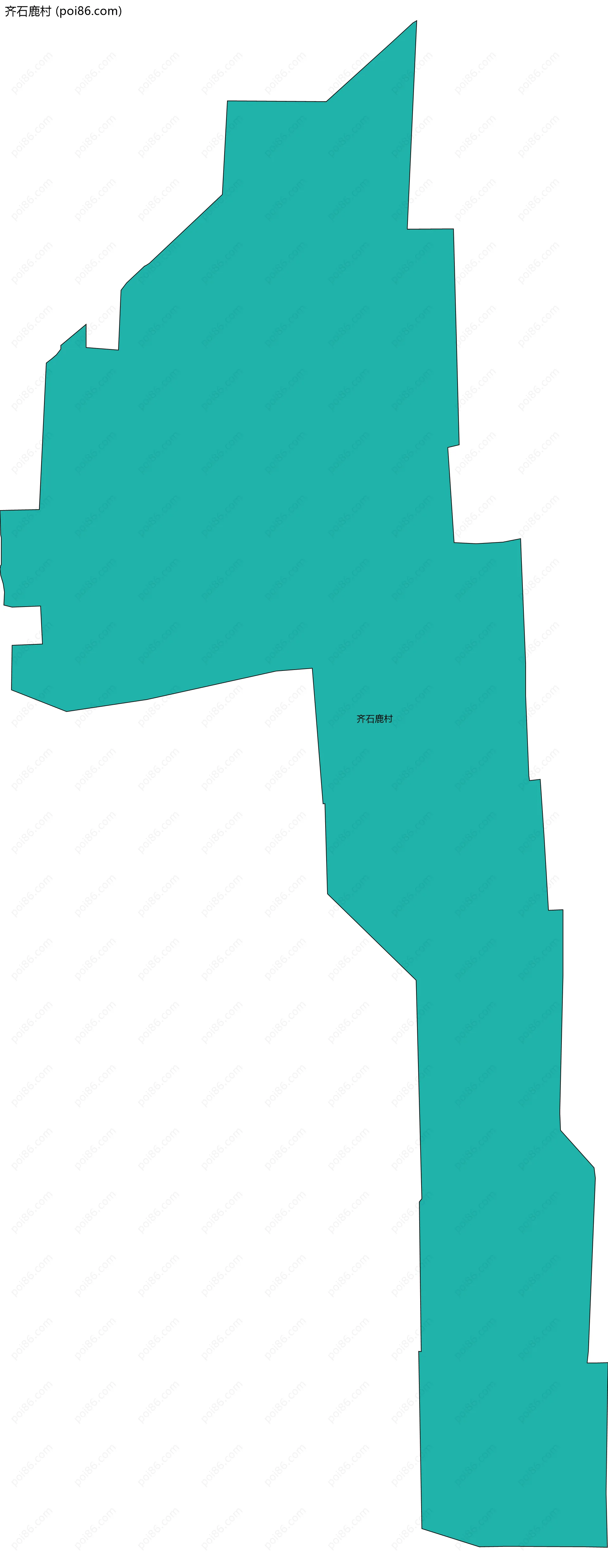 齐石鹿村边界地图