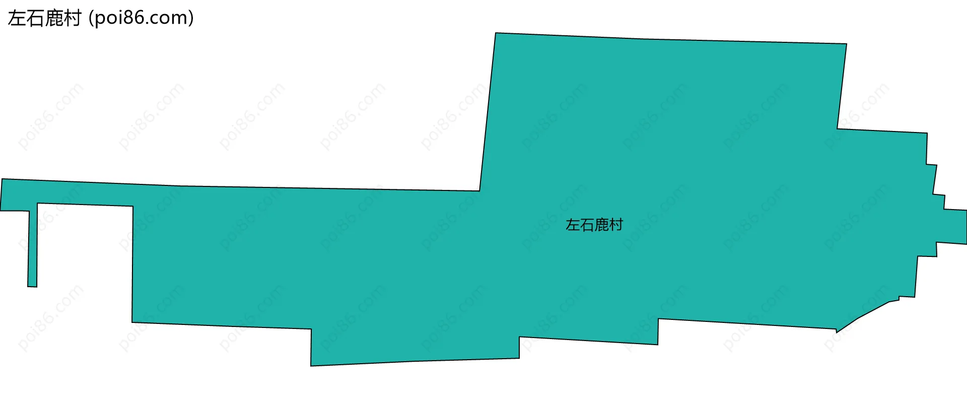 左石鹿村边界地图