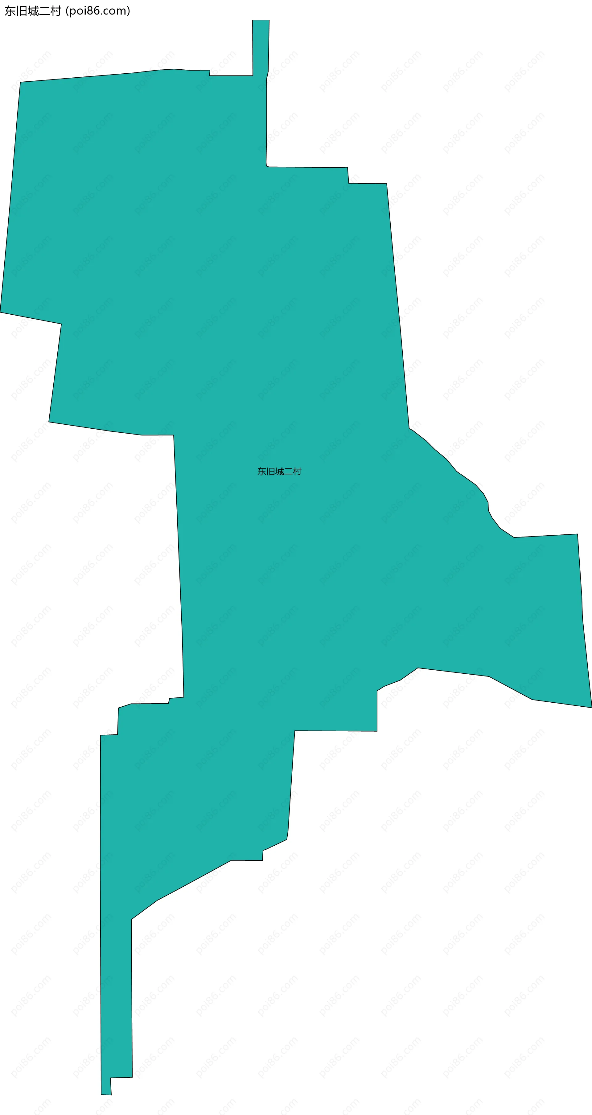 东旧城二村边界地图