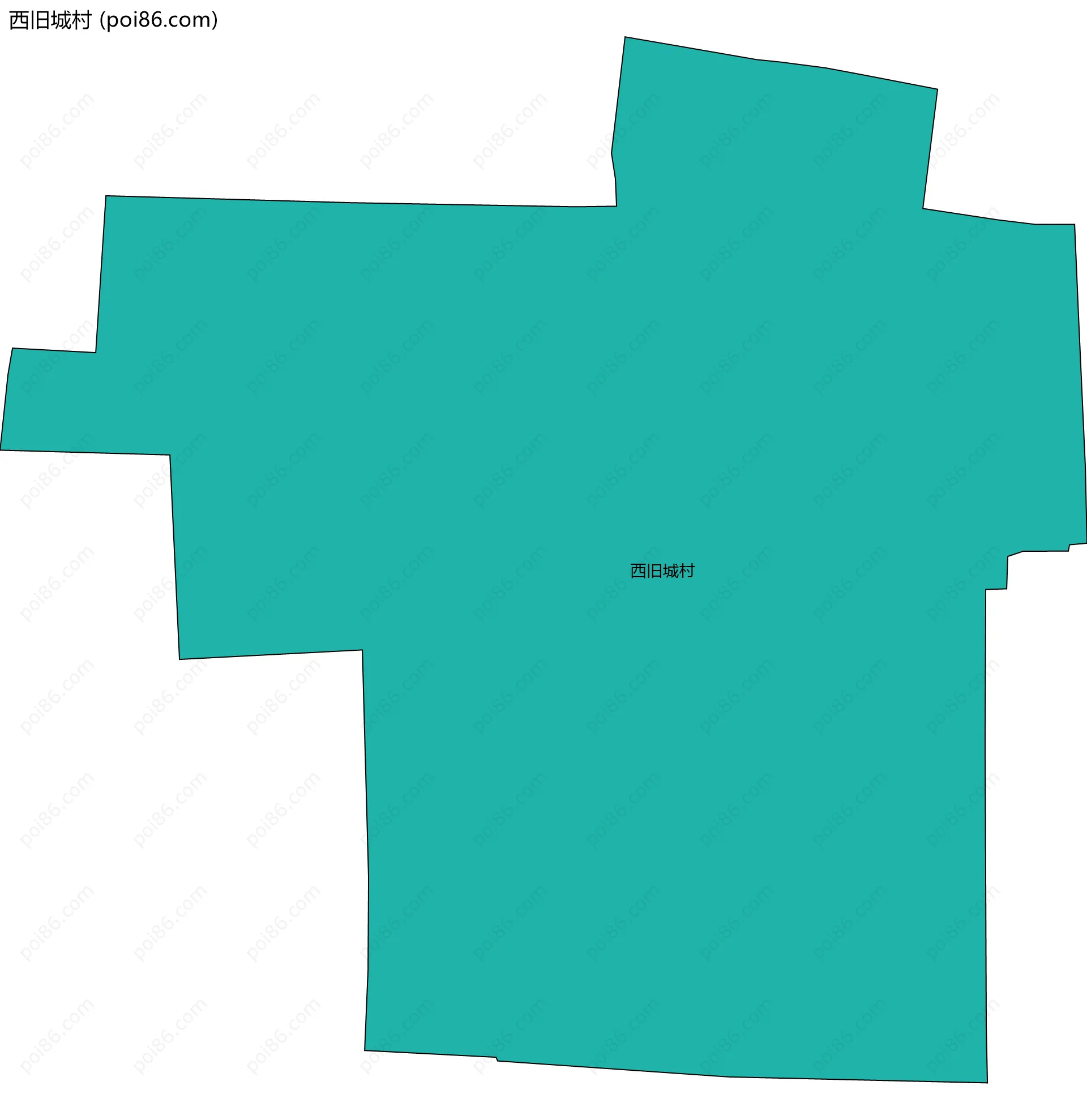 西旧城村边界地图