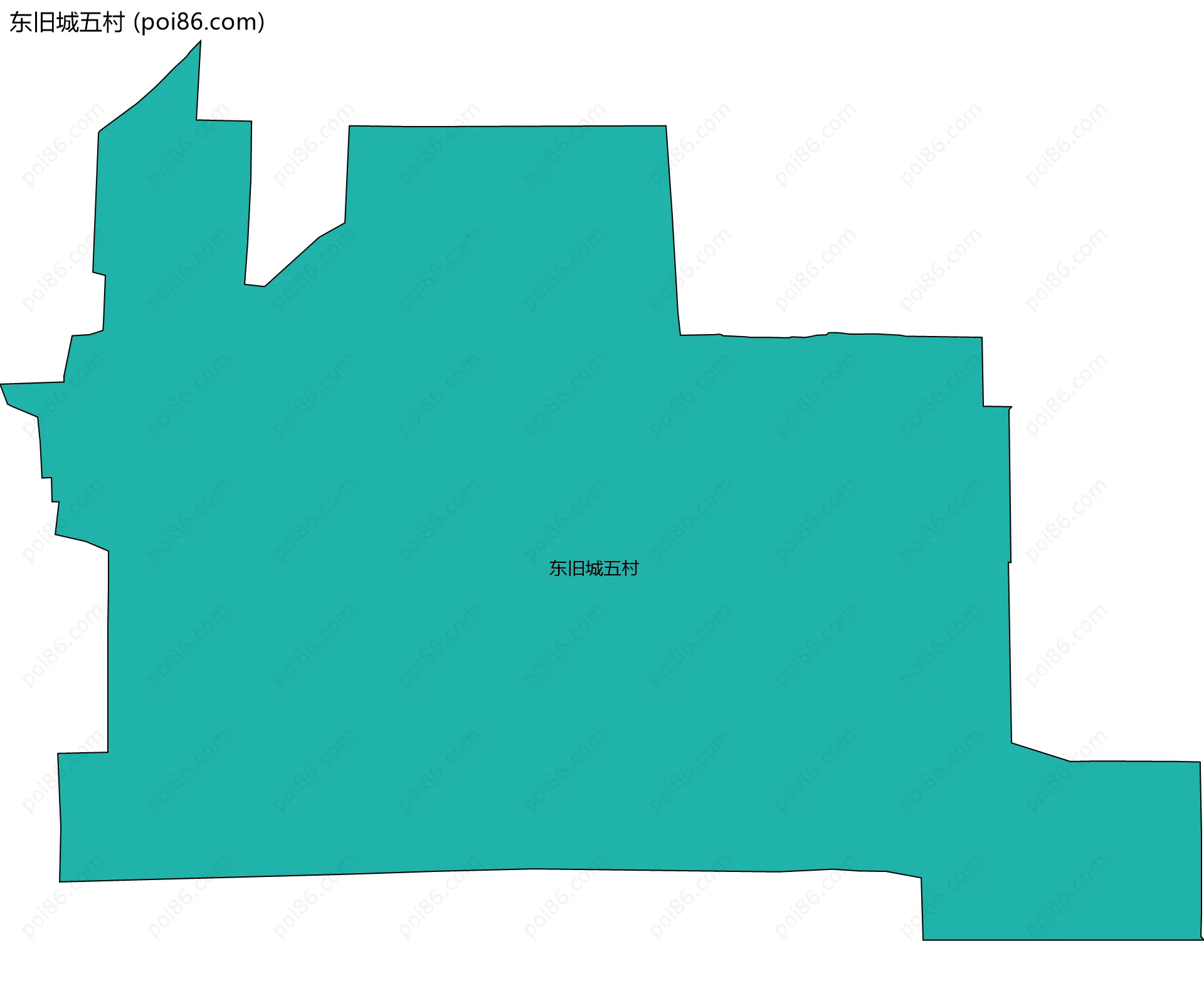 东旧城五村边界地图