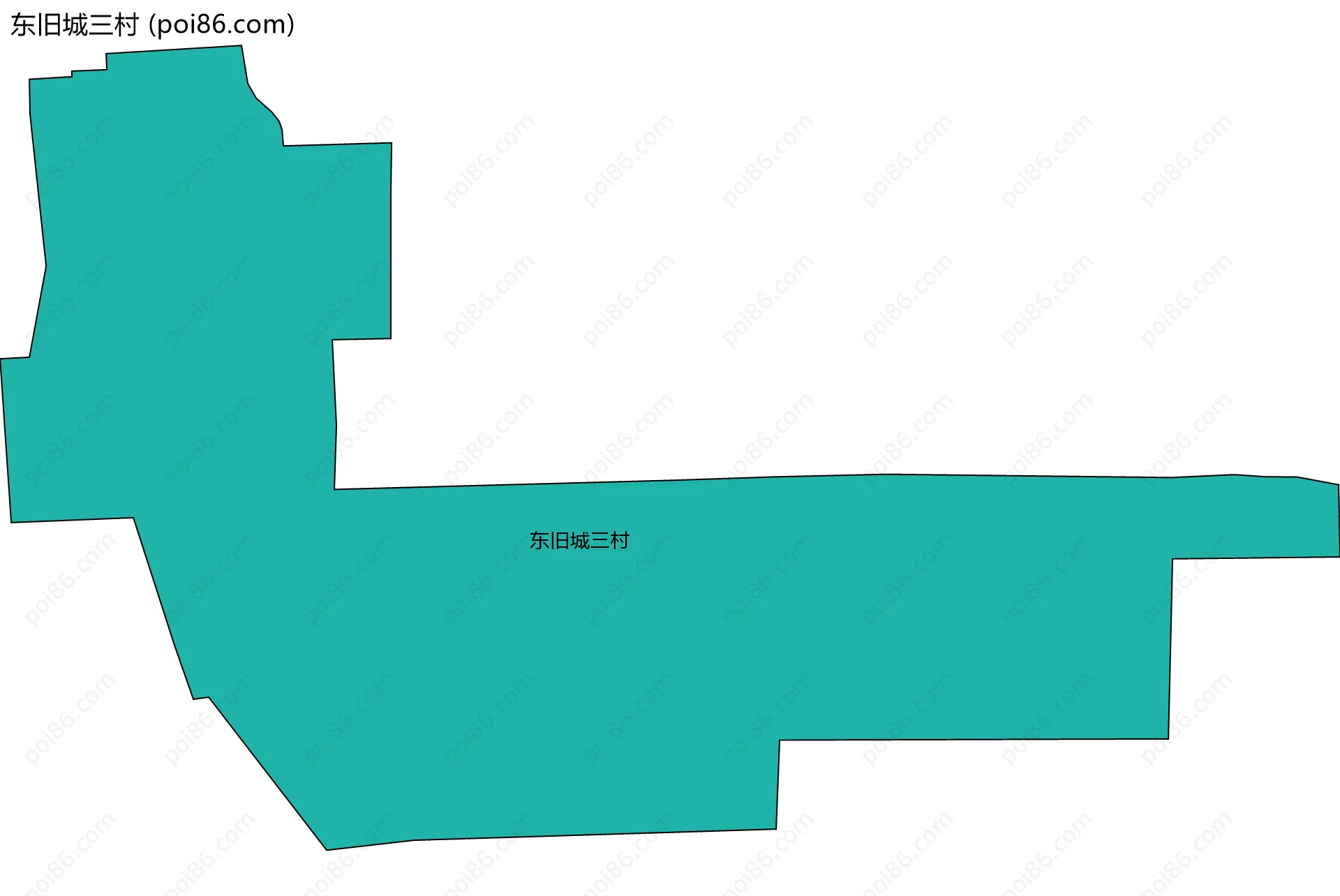 东旧城三村边界地图