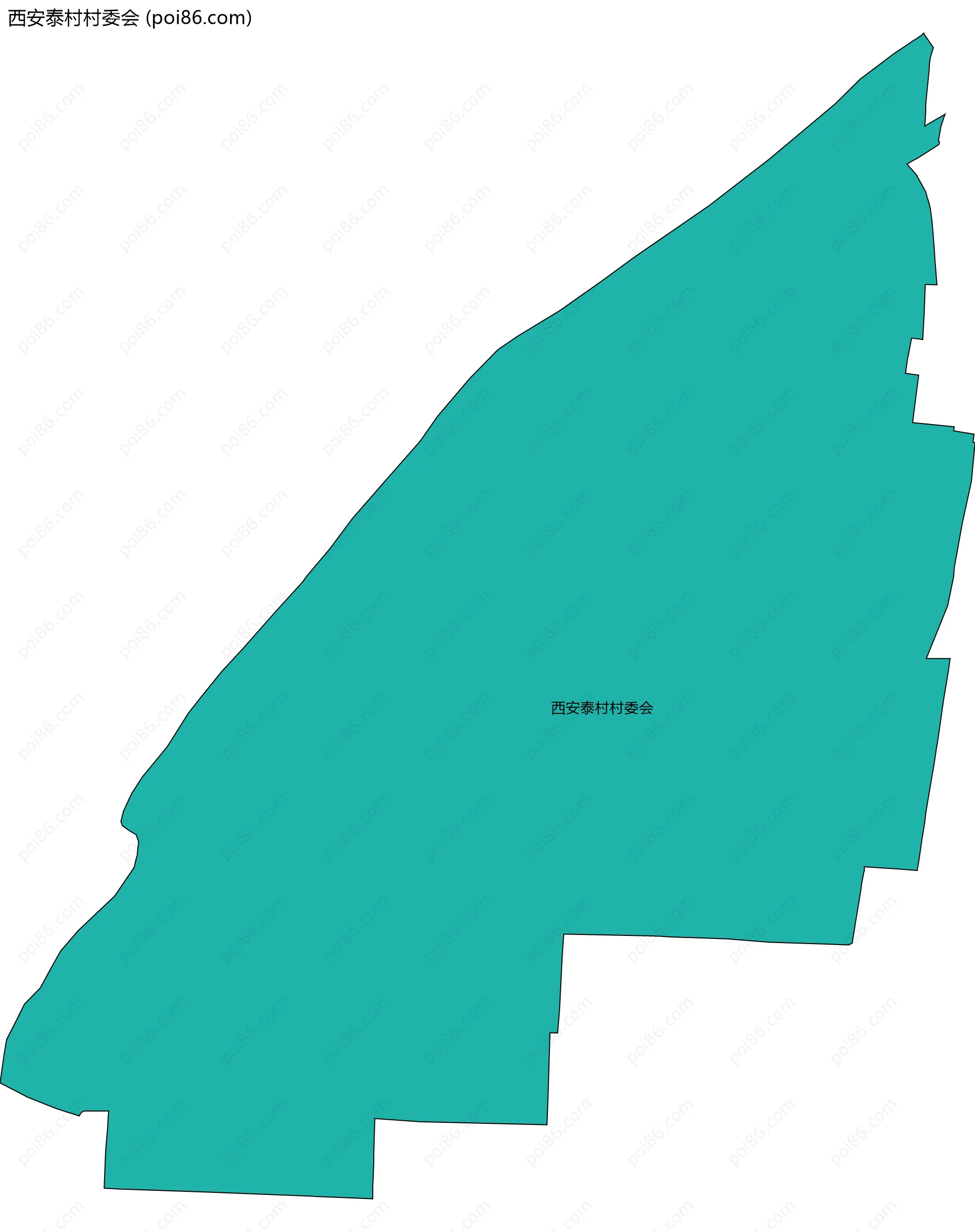 西安泰村村委会边界地图
