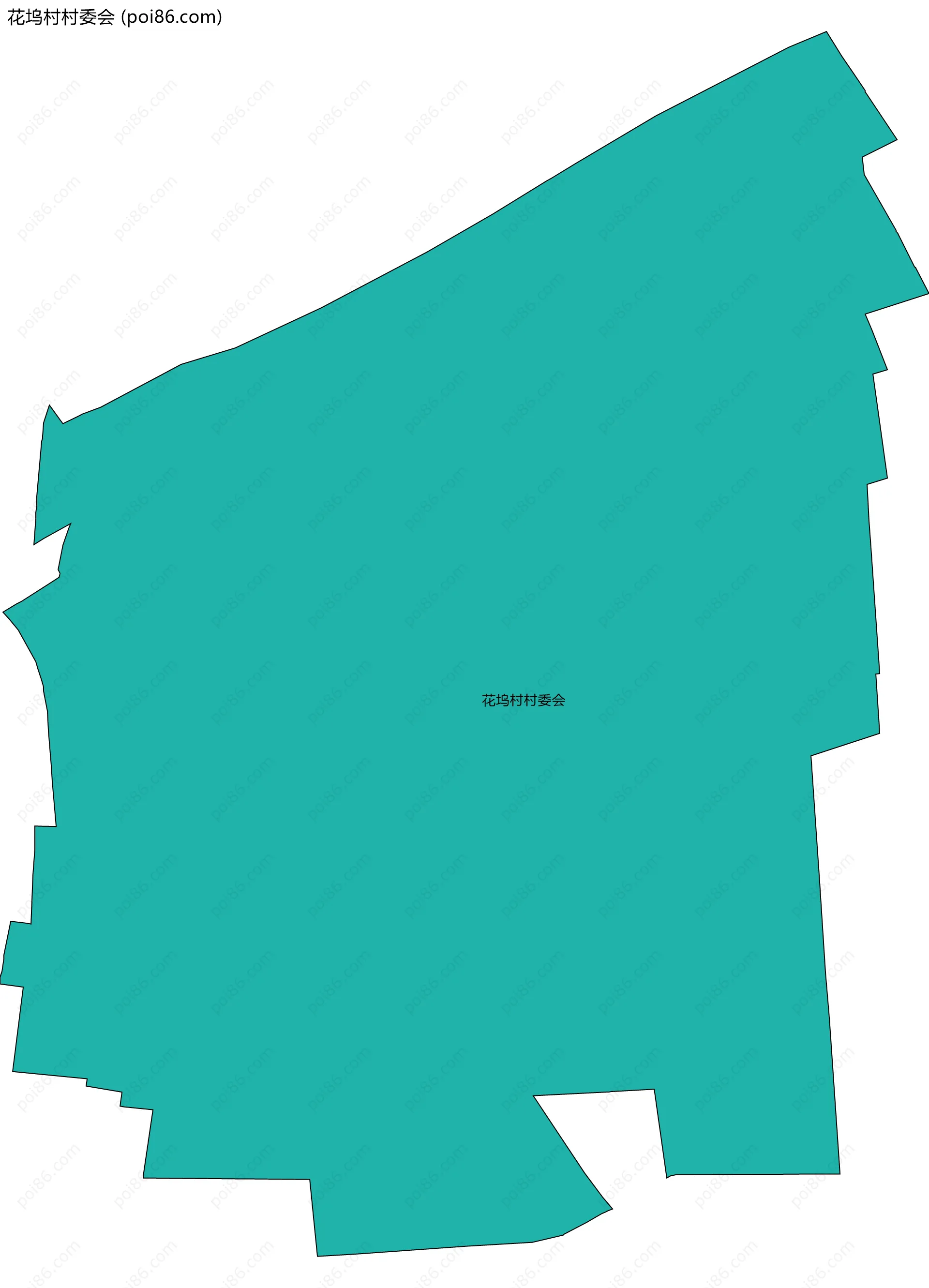 花坞村村委会边界地图