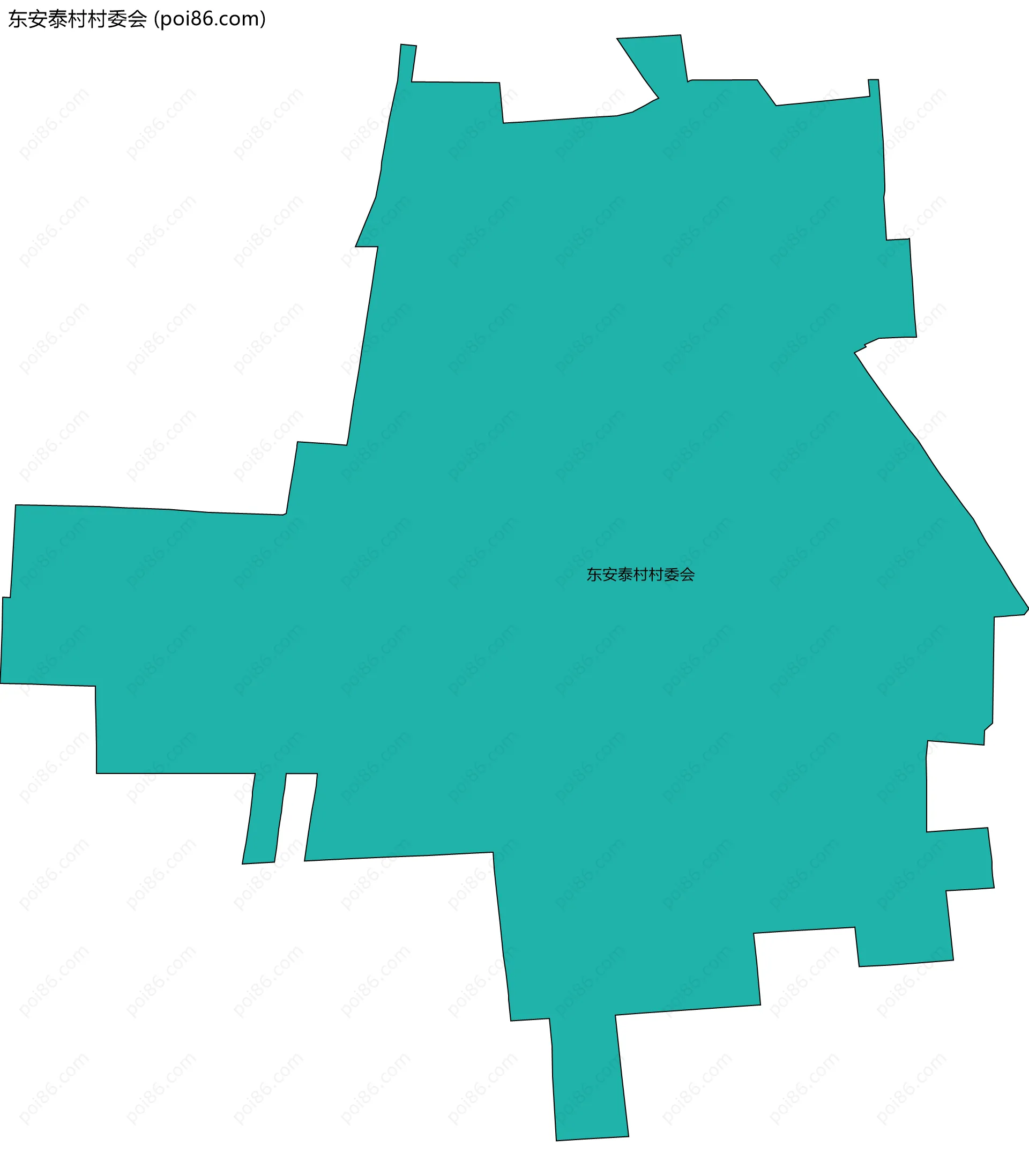 东安泰村村委会边界地图